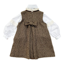 Baby Girls | Herringbone Dress and Blouse Set | Brown