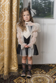 Baby Girls | The Paris Dress | White x Black
