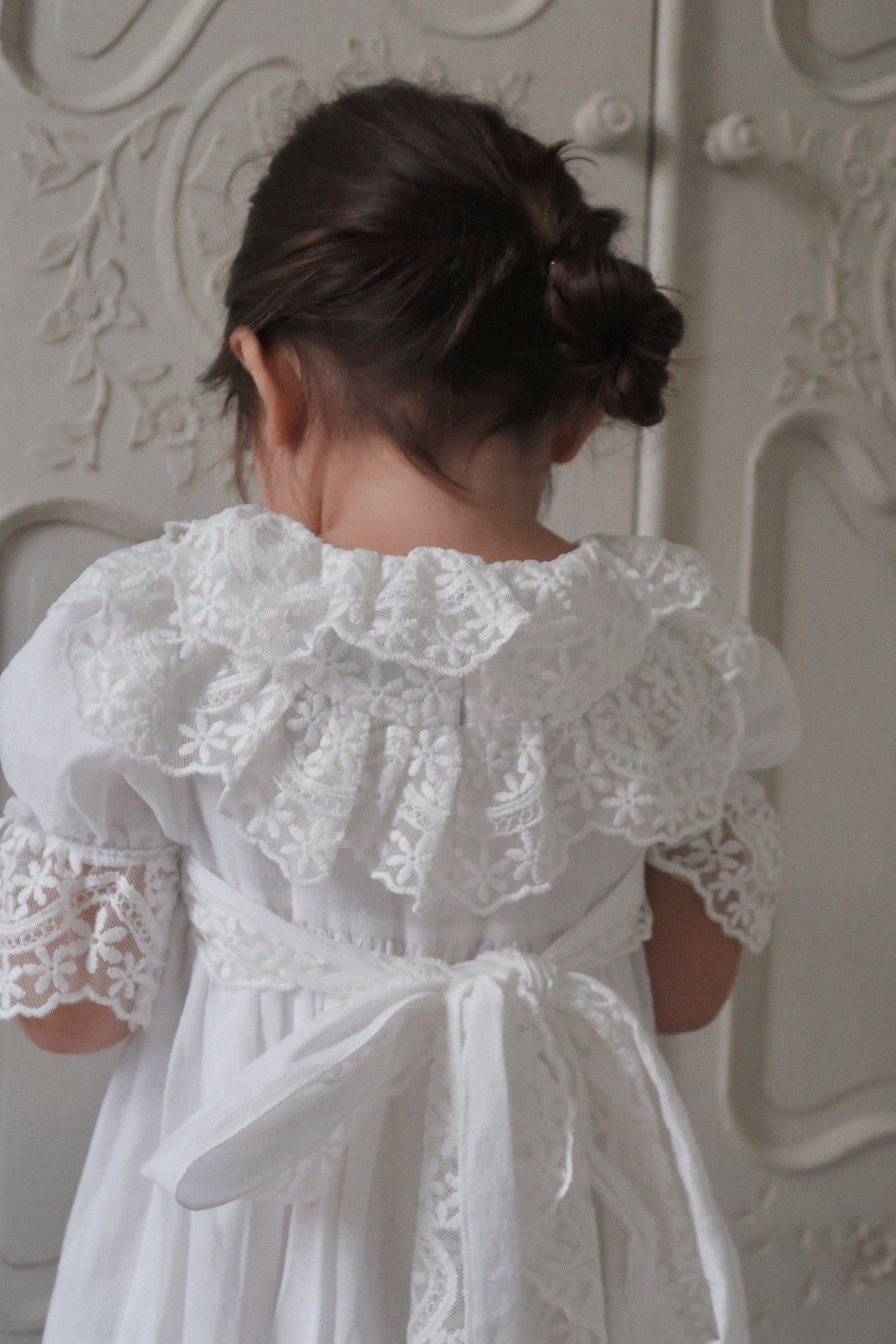 Baby Girls | Katherine Embroidered Linen Dress | White
