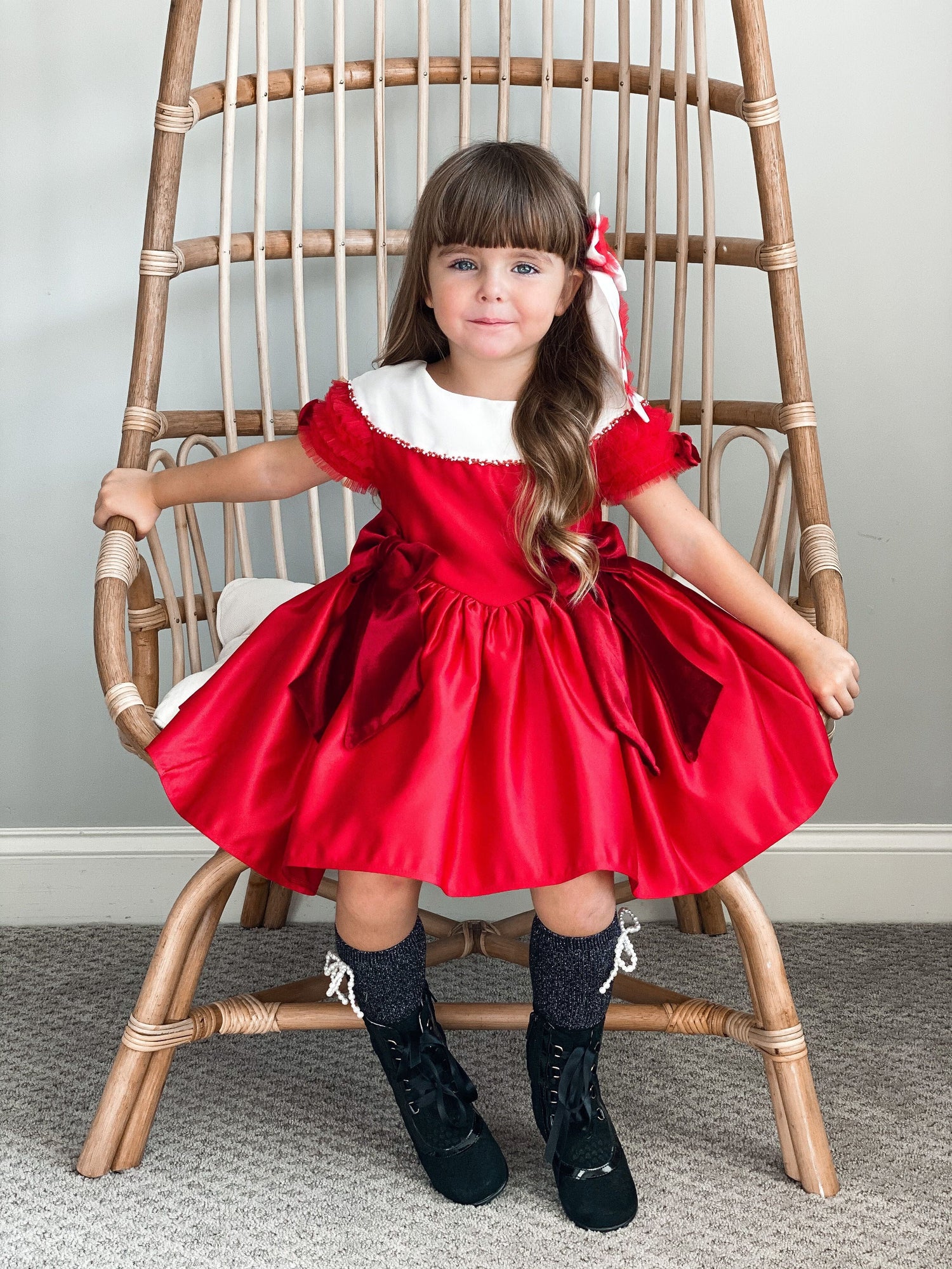 Holly Red Ceremony Dress - Petite Maison Kids