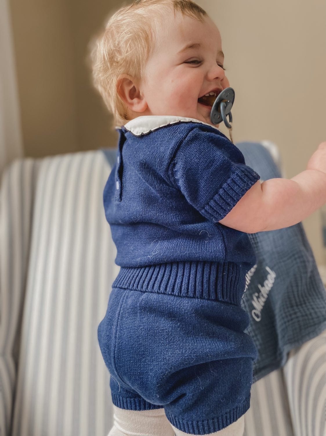 Billie Navy Knit Top and Shorts Set | Navy
