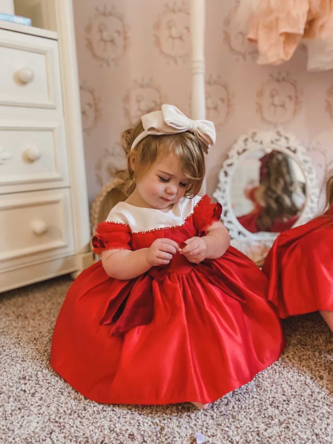 Holly Red Ceremony Dress - Petite Maison Kids