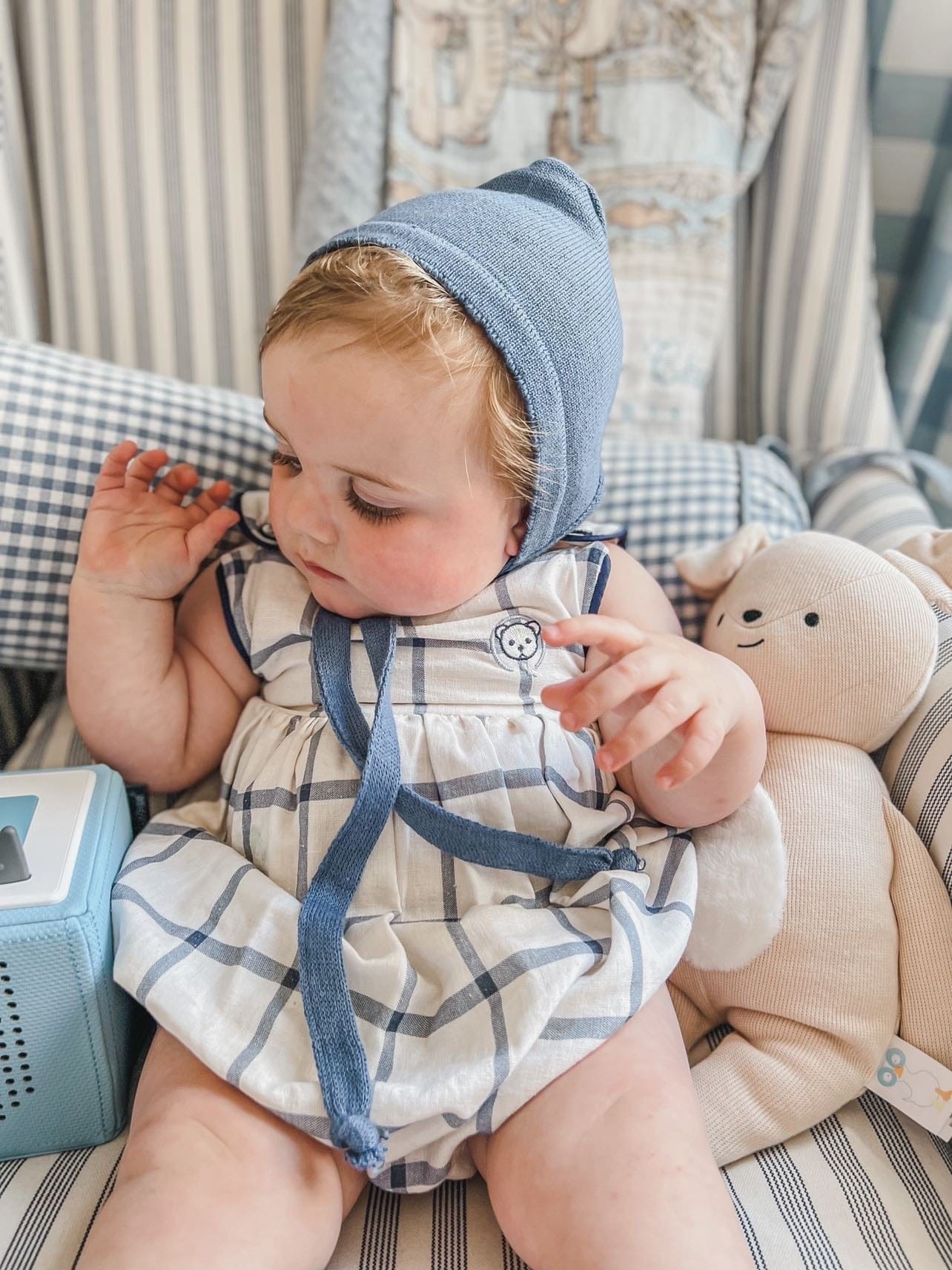 Checkered Linen Baby Boy Romper | Checkered