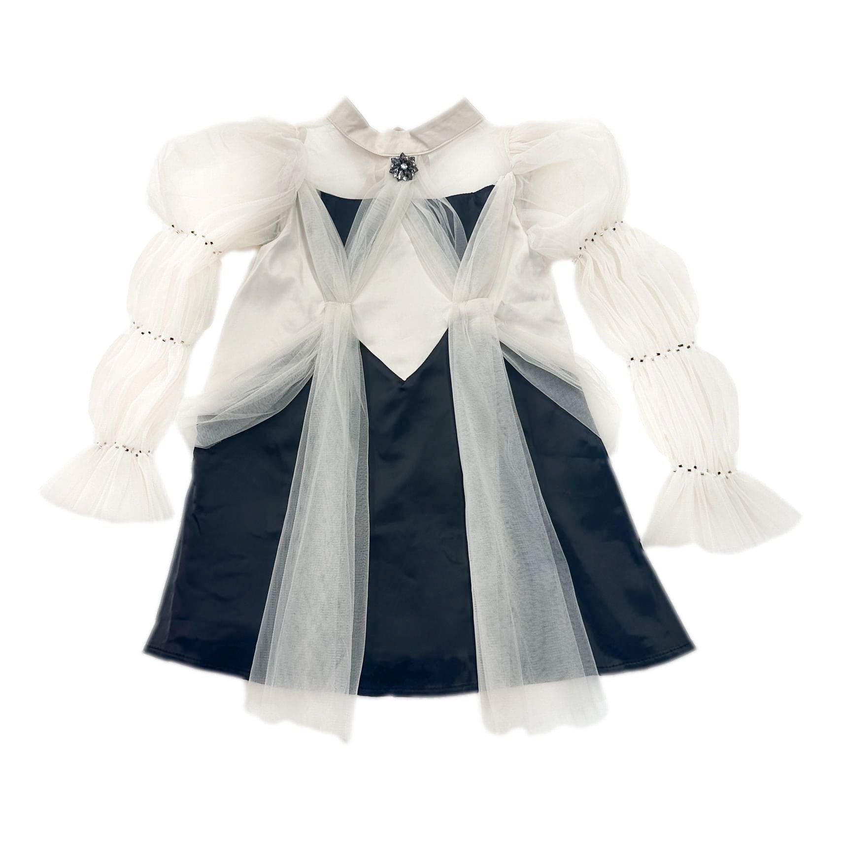 Baby Girls | The Paris Dress | White x Black