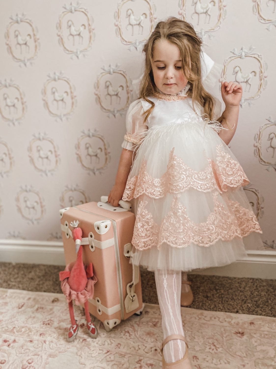 Laila Embroidered Feather Dress - Petite Maison Kids