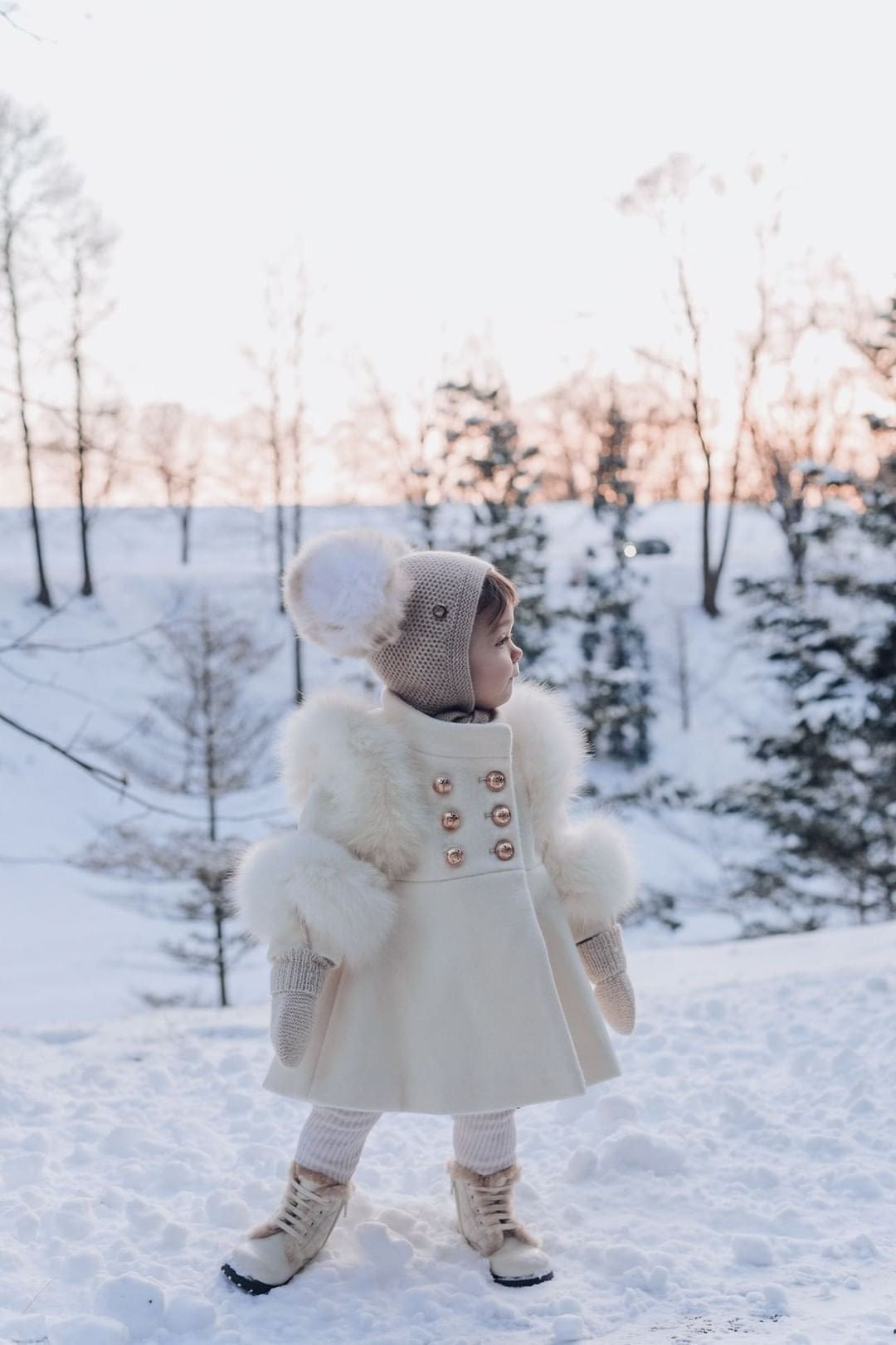 Baby Girls | Evie Wool Coat | Ivory
