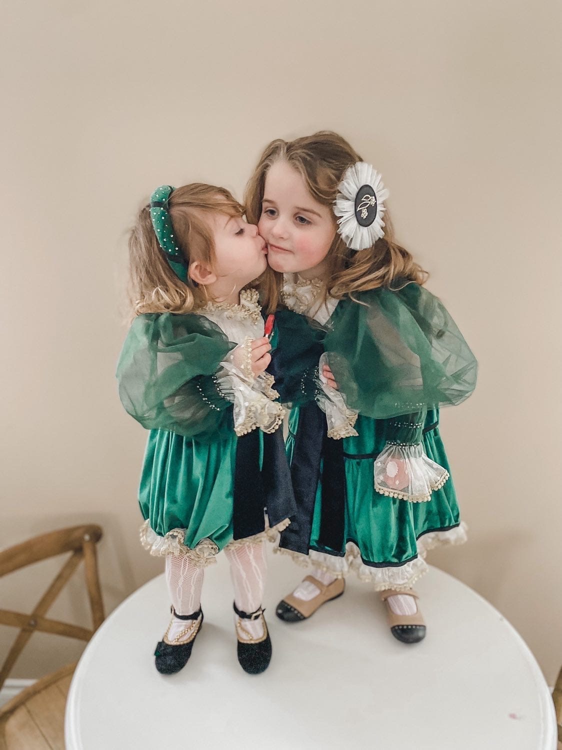 Aurora Royal Green Velour Dress | Green