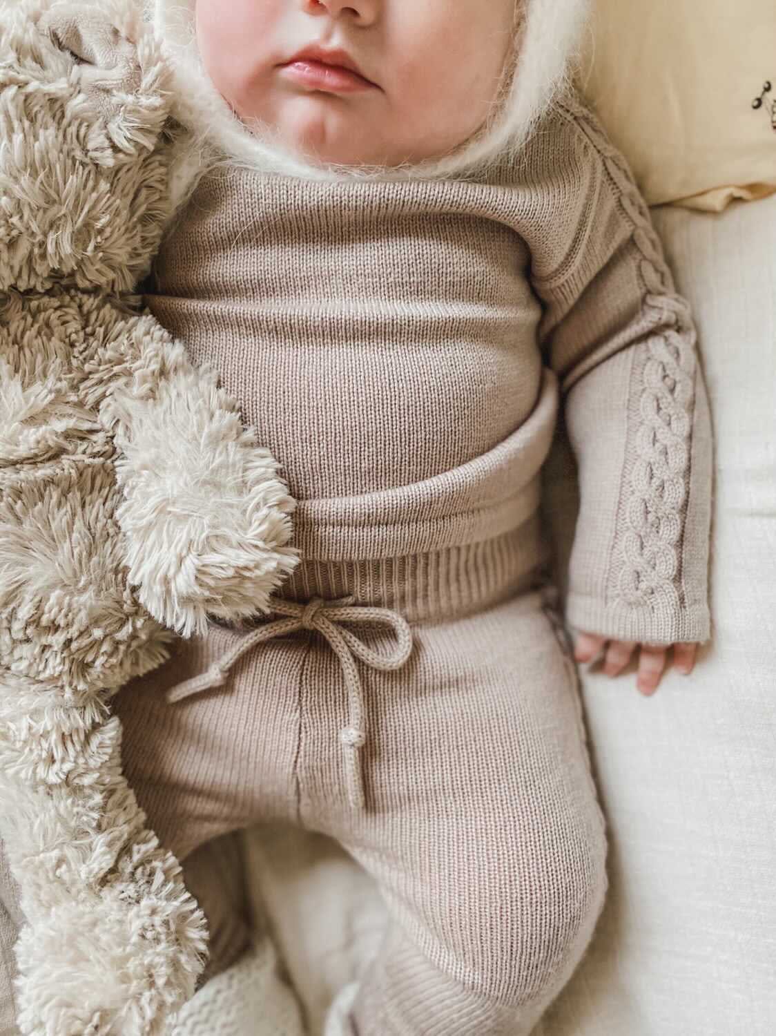 Braided Fine Wool Lounge Set | Brown