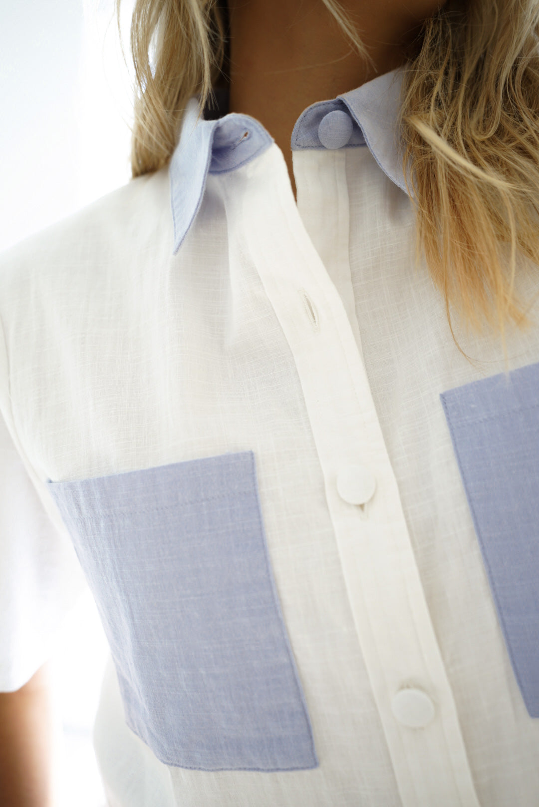 Womens | Petra Top - Recycled Linen | Pearl