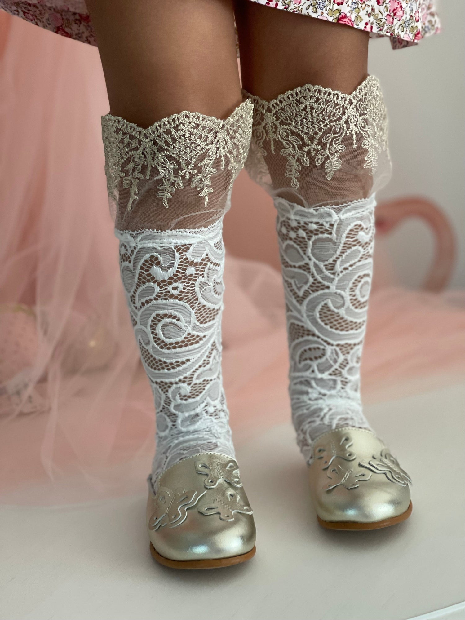 Aida Lace Socks | White