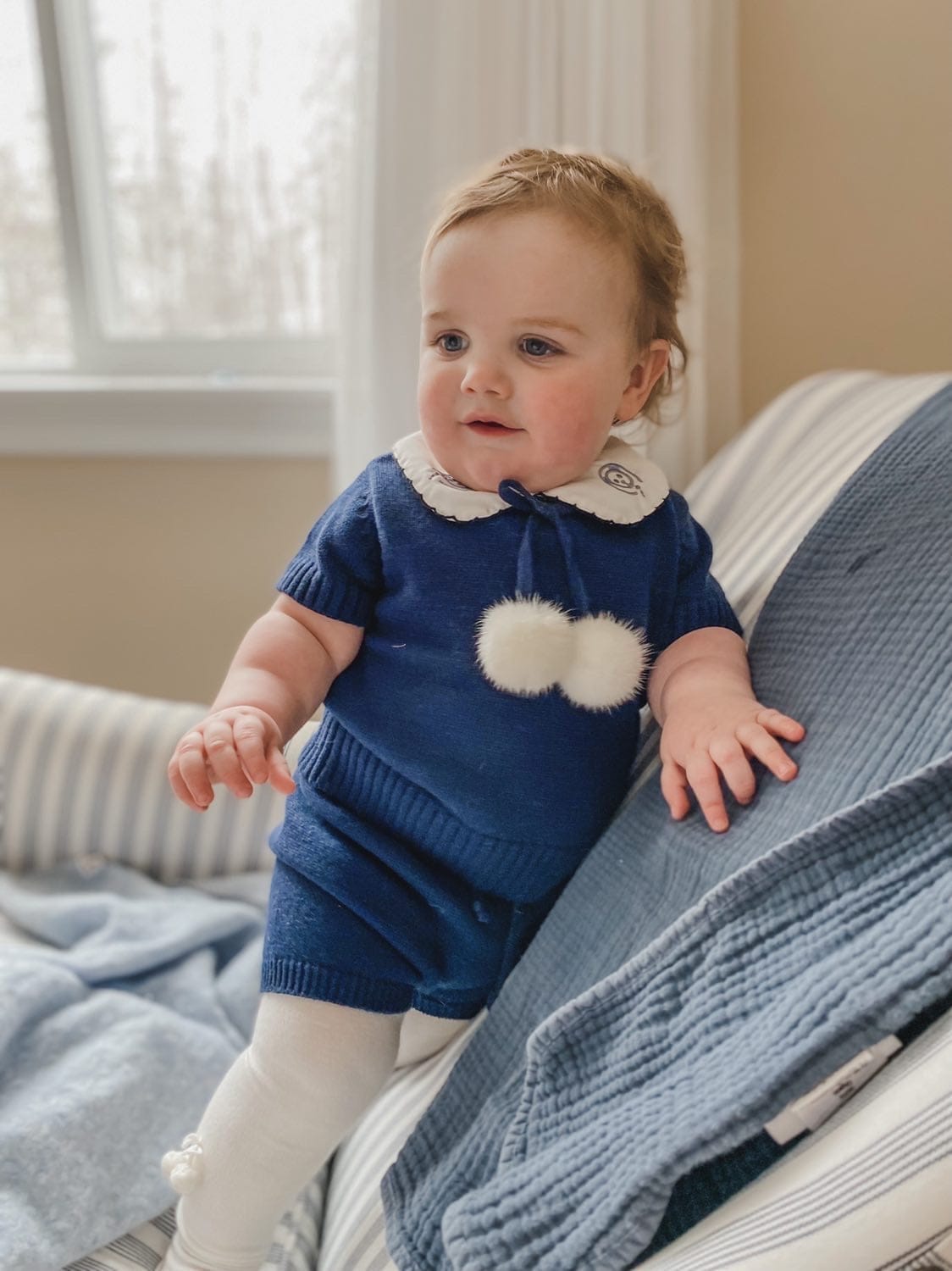 Billie Navy Knit Top and Shorts Set | Navy