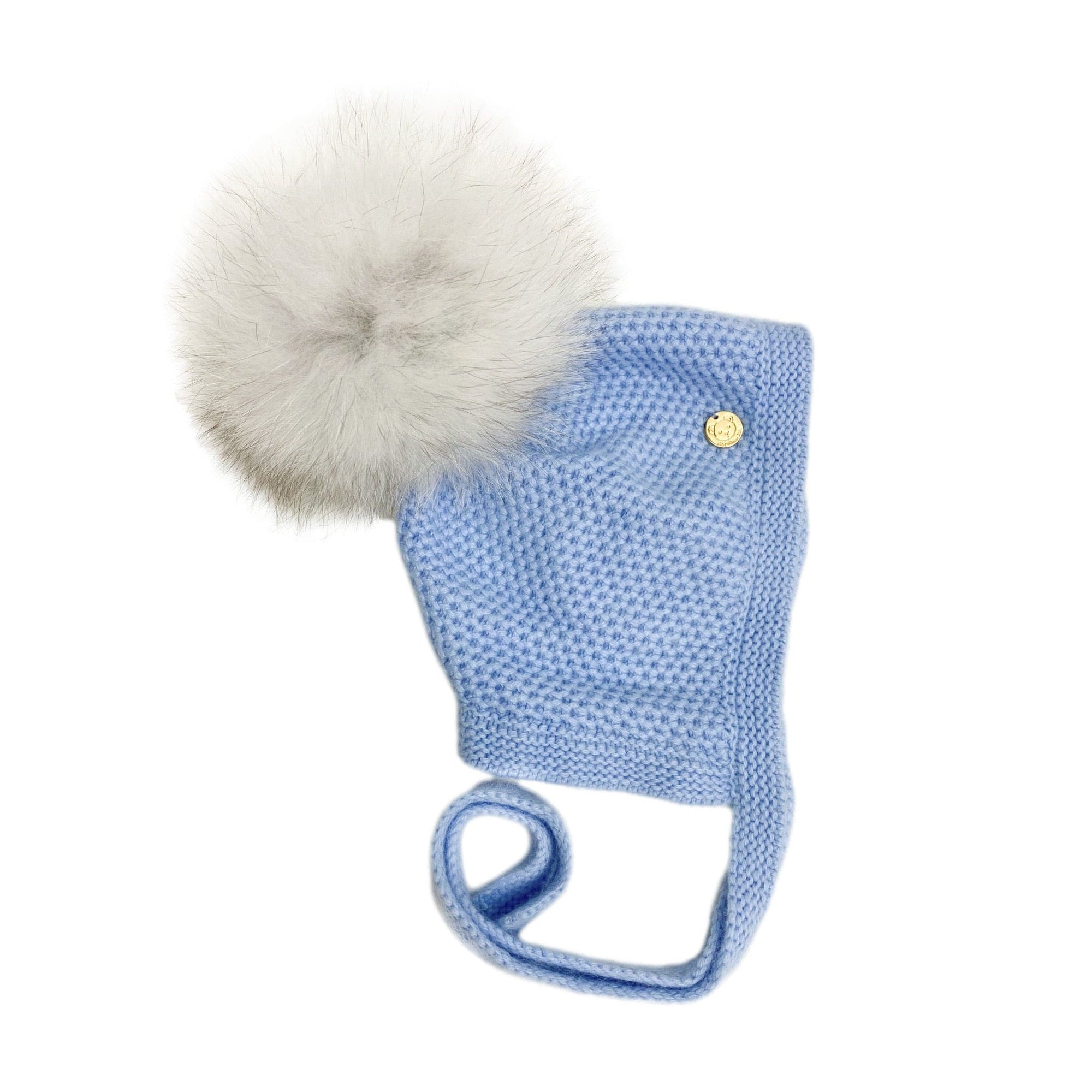 Honeycomb Blue Cashmere Bonnet - Petite Maison Kids