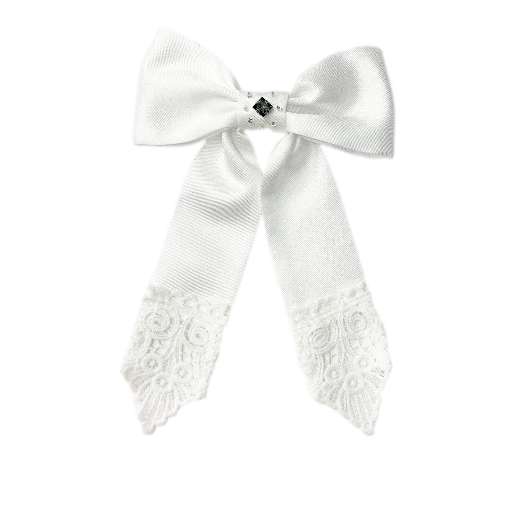 Audrey Lace Hair Bow - Petite Maison Kids