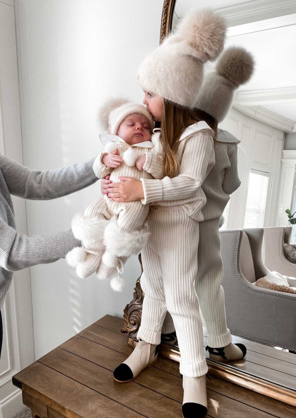 Ruby Ribbed Angora Cream Two Piece Set | Cream