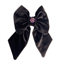 Evangeline Black Velvet Hair Bow - Petite Maison Kids