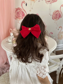 Emma Linen Hair Bow - Petite Maison Kids