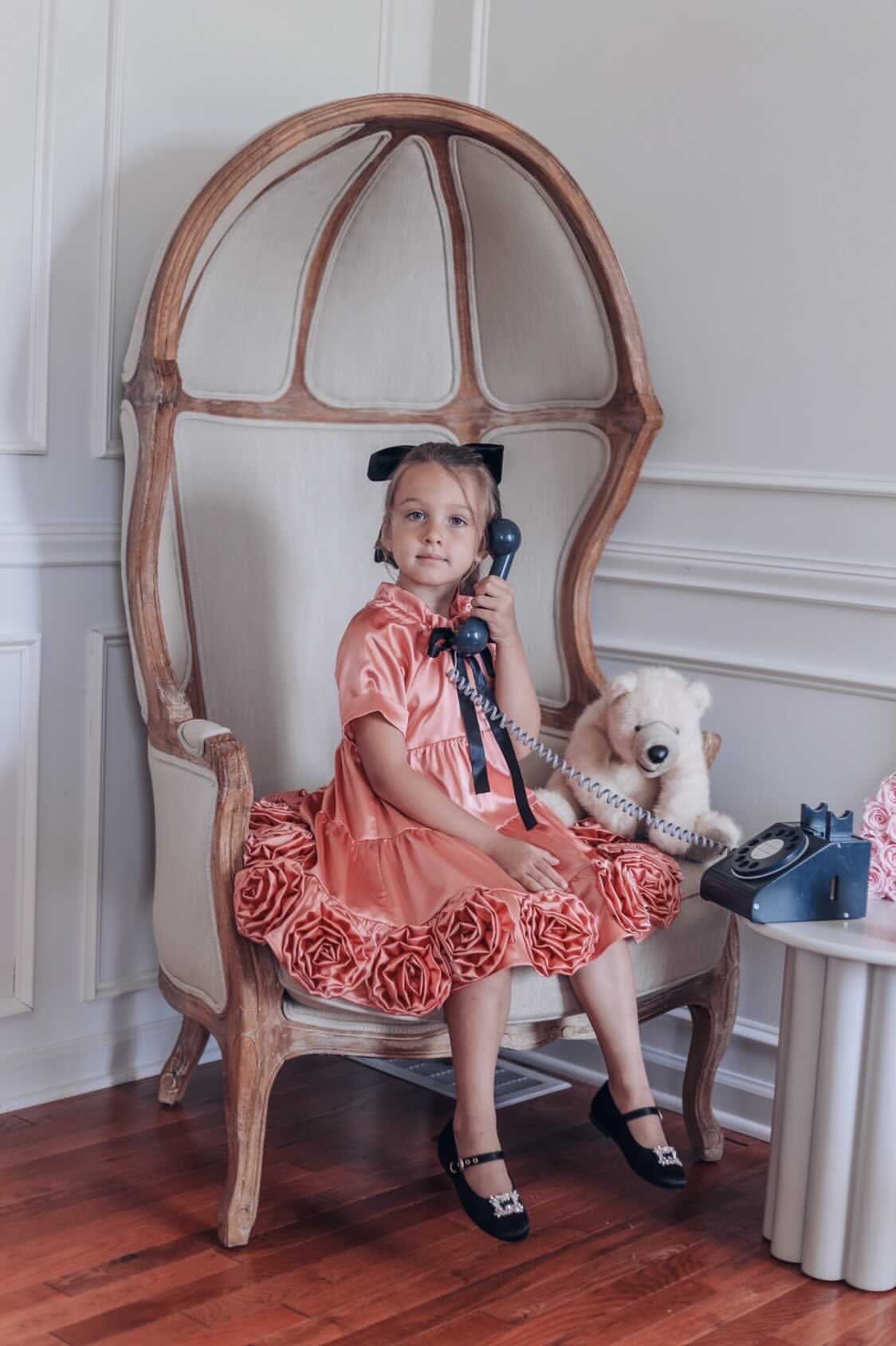 Satin Rose Dress | Rose