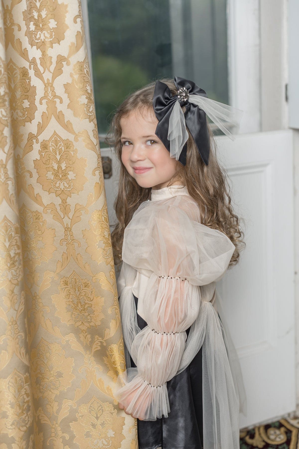 Baby Girls | The Paris Dress | White x Black