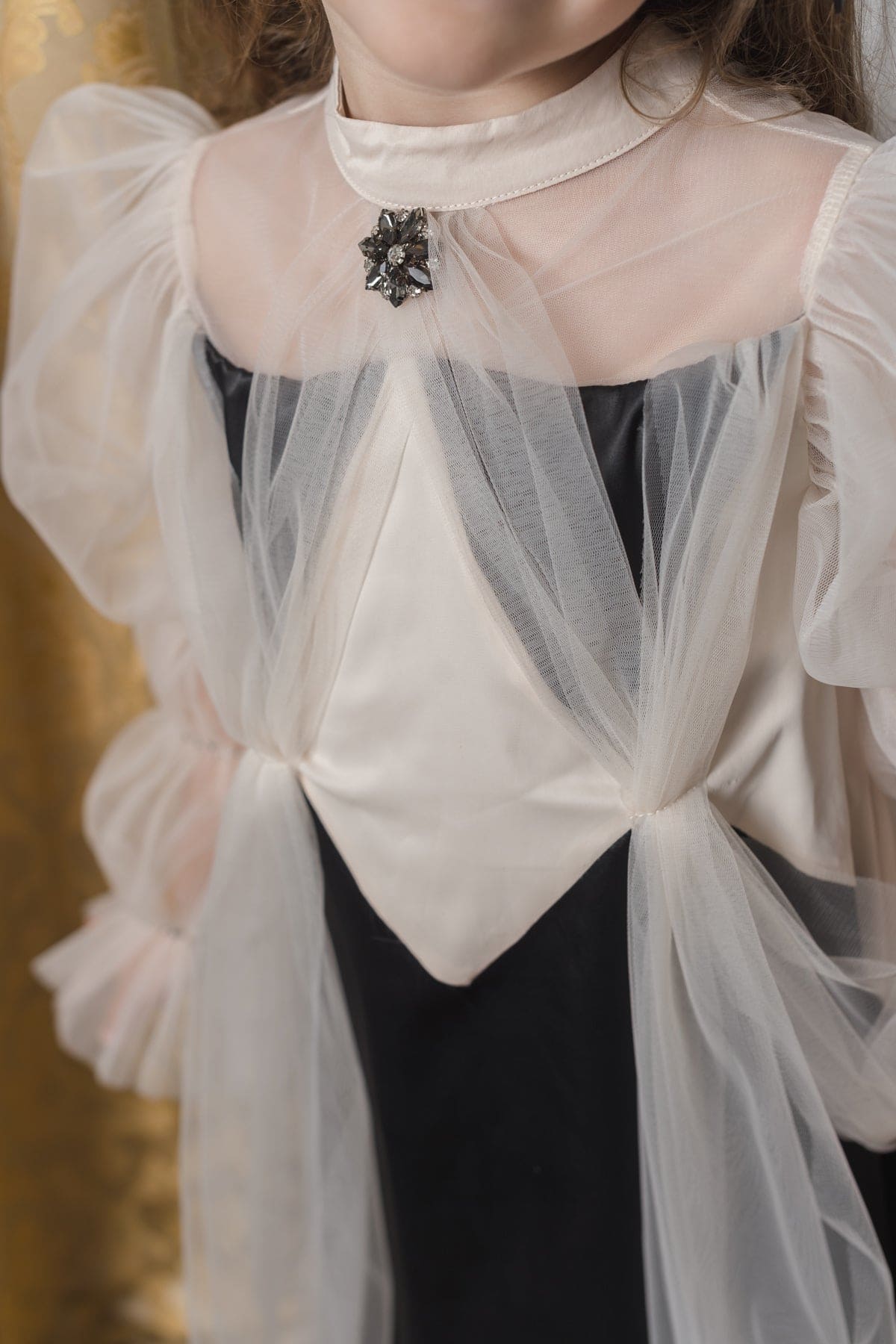 Baby Girls | The Paris Dress | White x Black