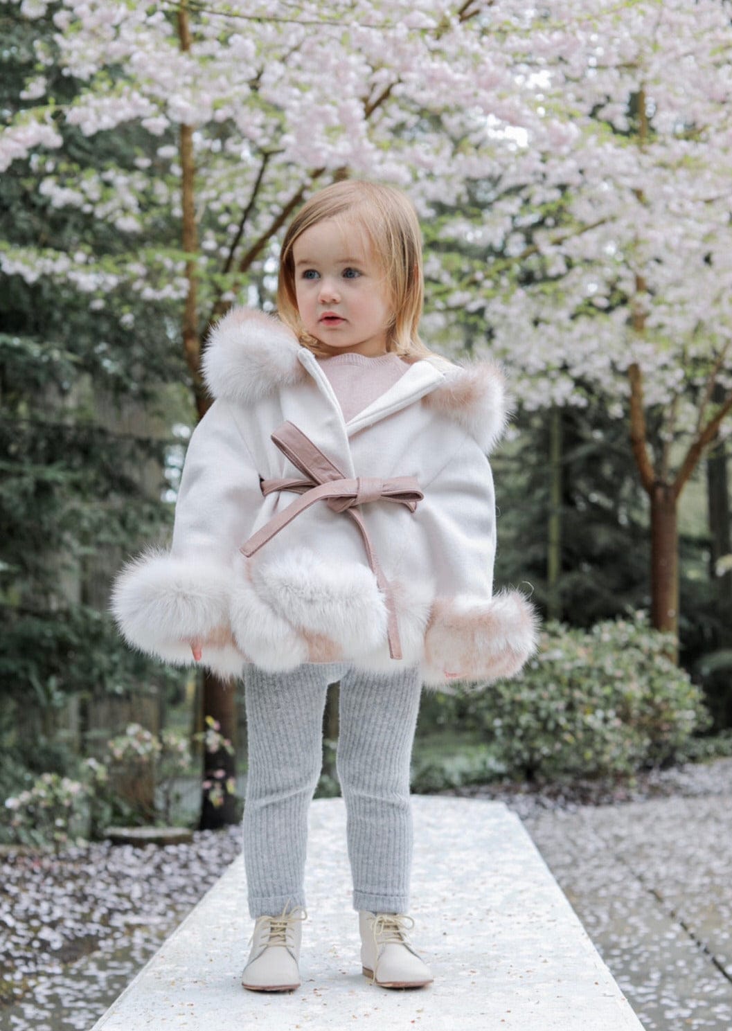 Baby Girls | Siberian Dream Wool Cape | Beige