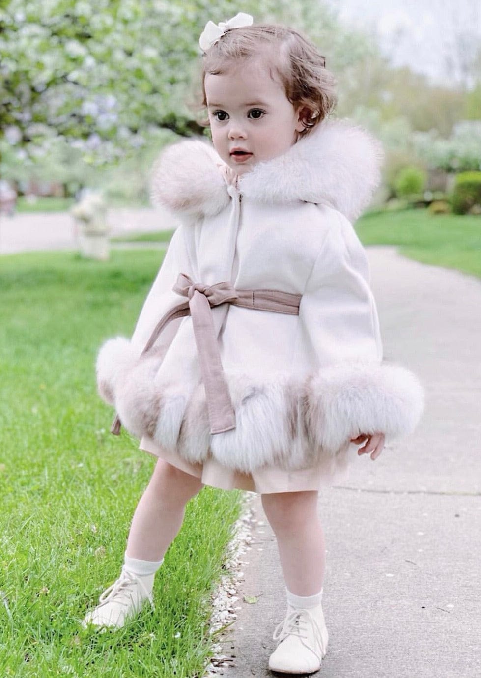 Baby Girls | Siberian Dream Wool Cape | Beige