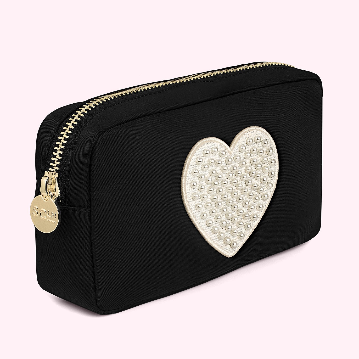 Jumbo Heart Small Pouch | Noir