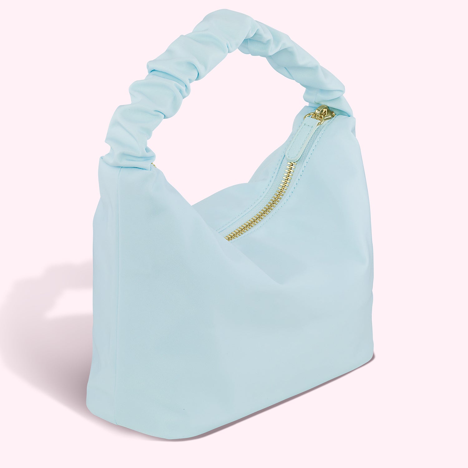 Nylon Scrunch Handle Bag | Sky