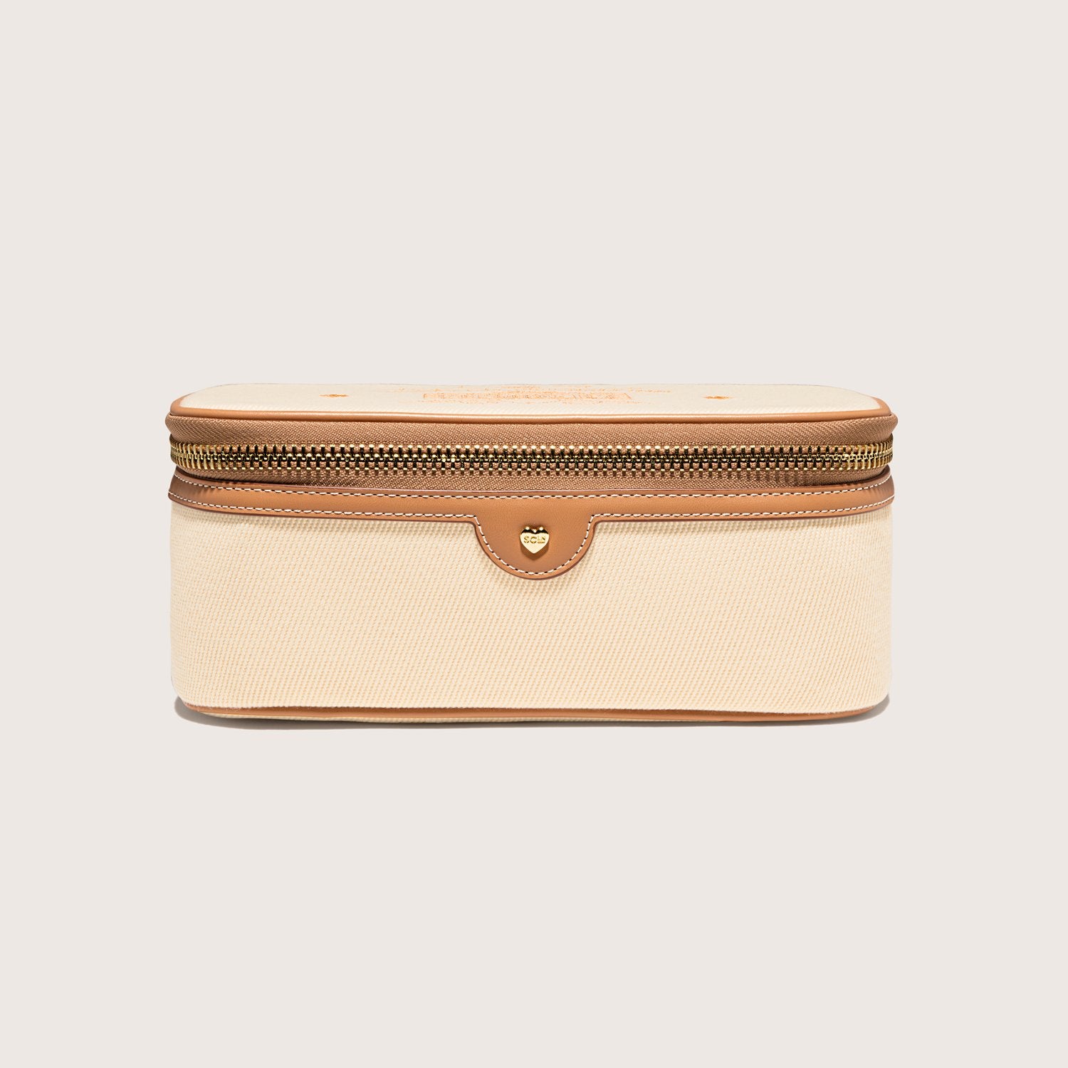 Open Top Mirror Pouch | Saddle & Natural