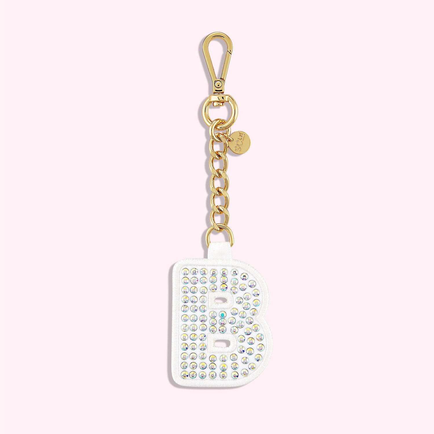 Sparkle Letter Bag Charm | Gold