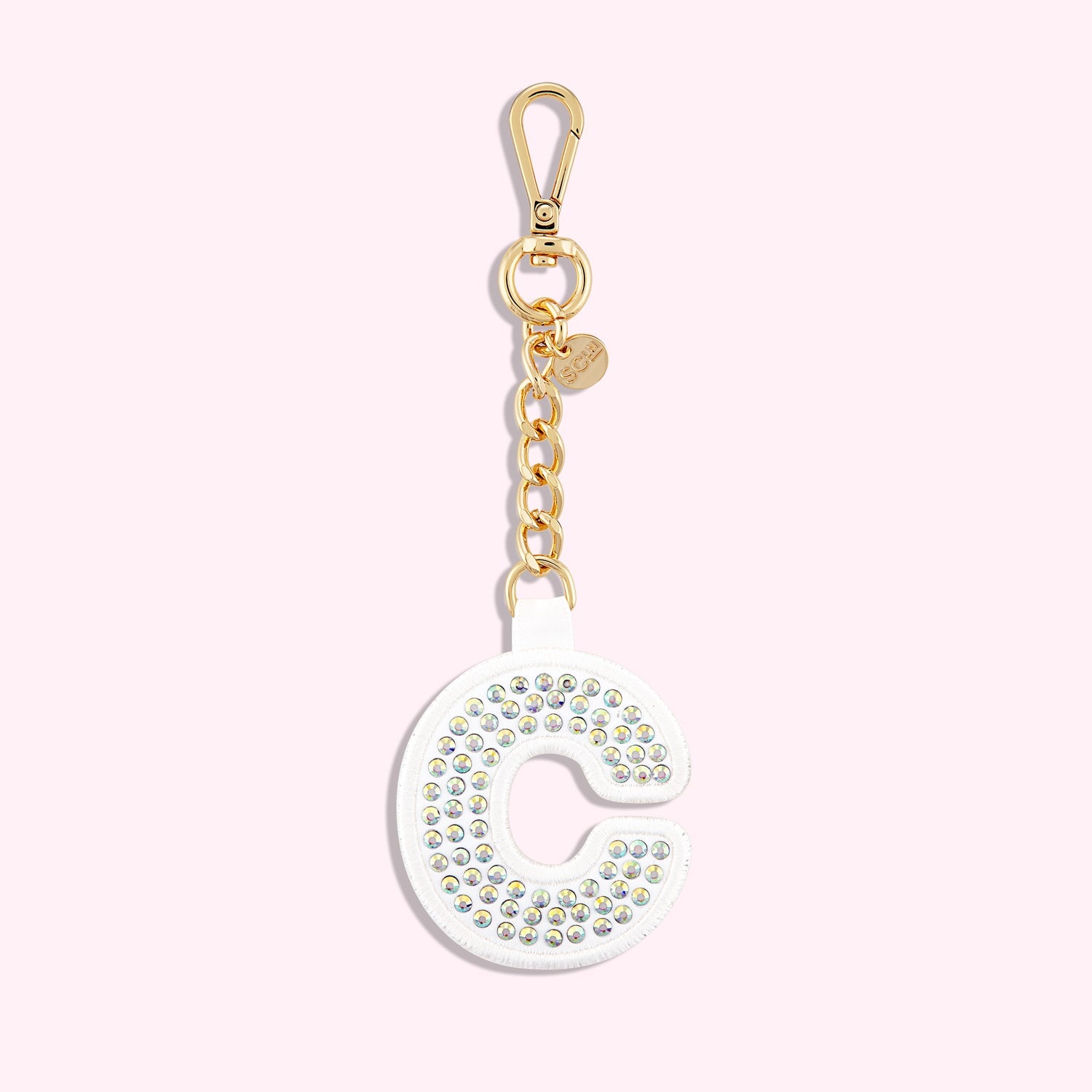Sparkle Letter Bag Charm | Gold