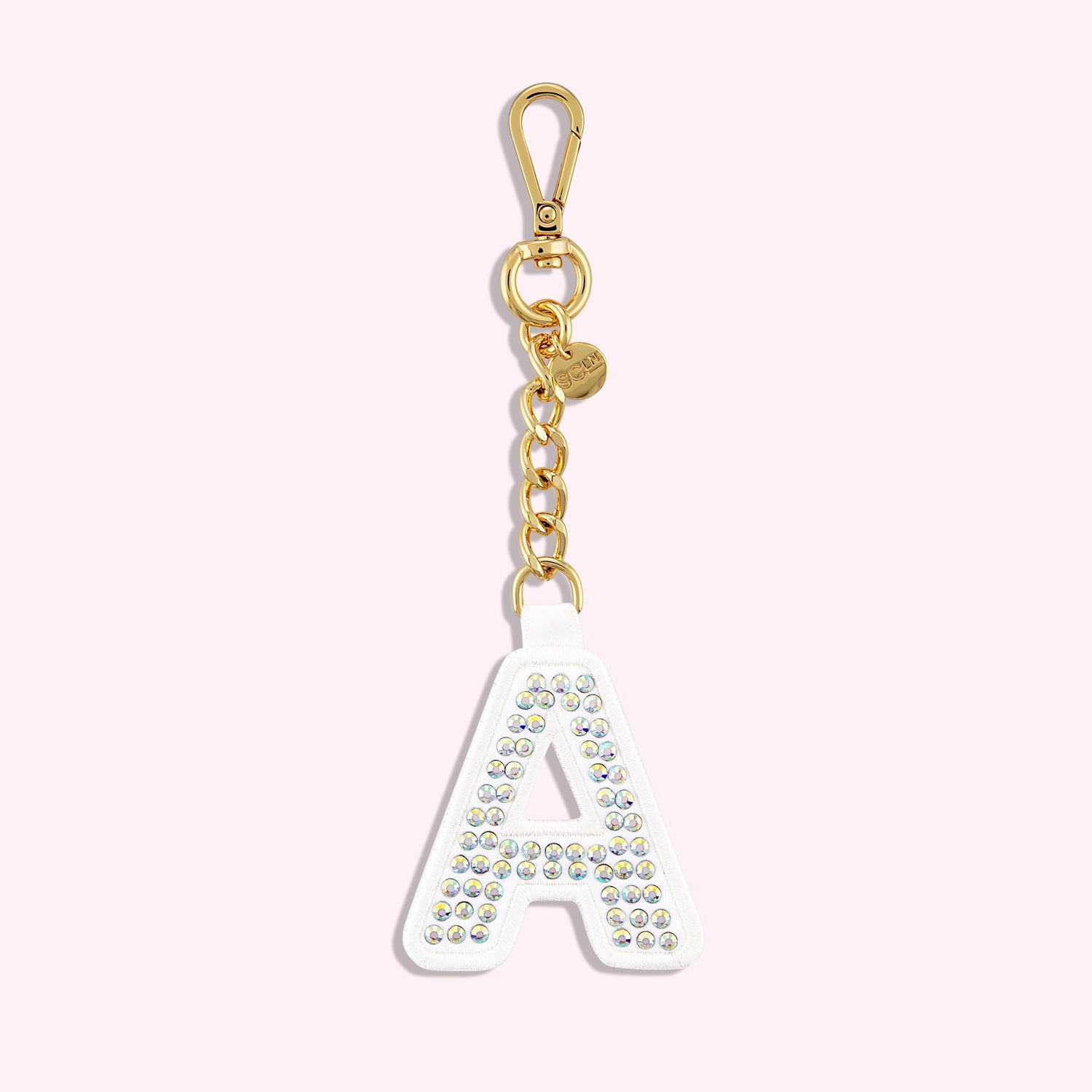 Sparkle Letter Bag Charm | Gold