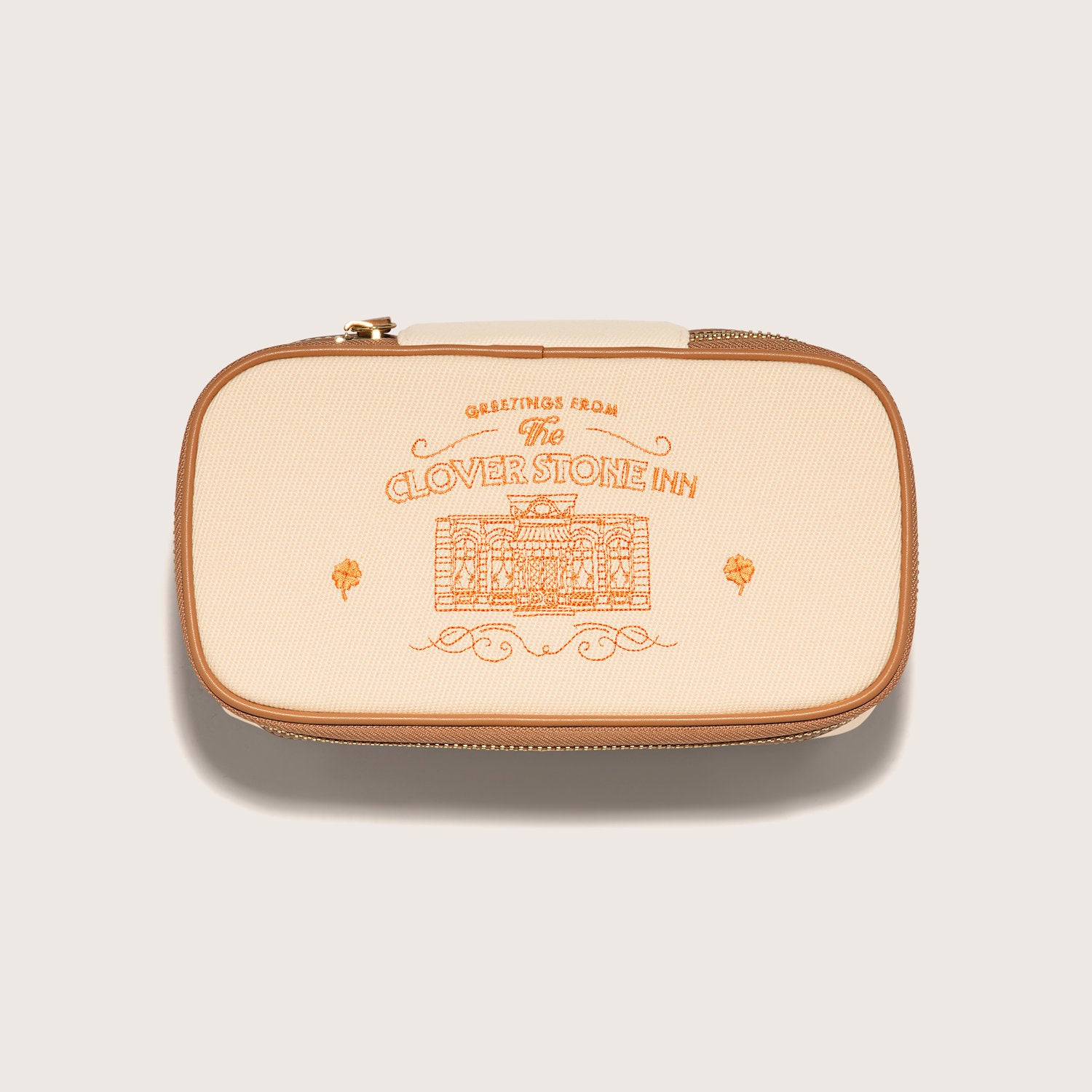Open Top Mirror Pouch | Saddle & Natural