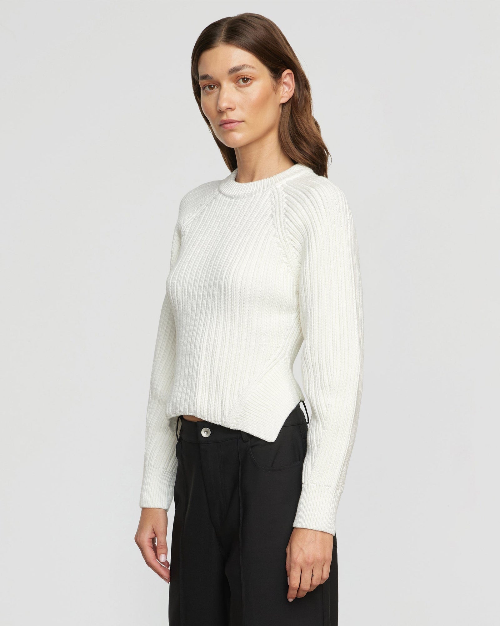 Iona Organic Cotton Cropped Sweater | Cream