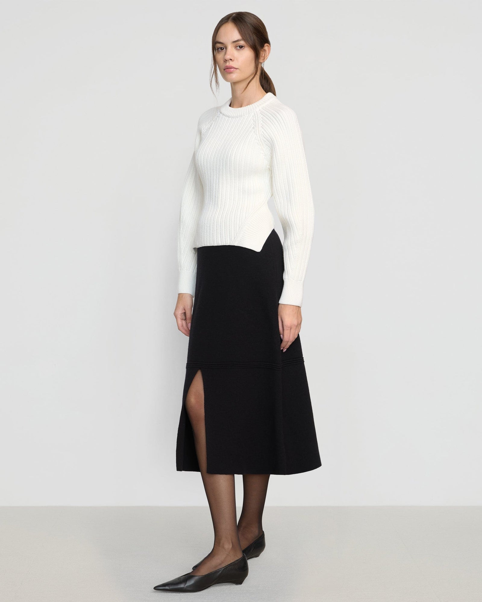 Iona Organic Cotton Cropped Sweater | Cream