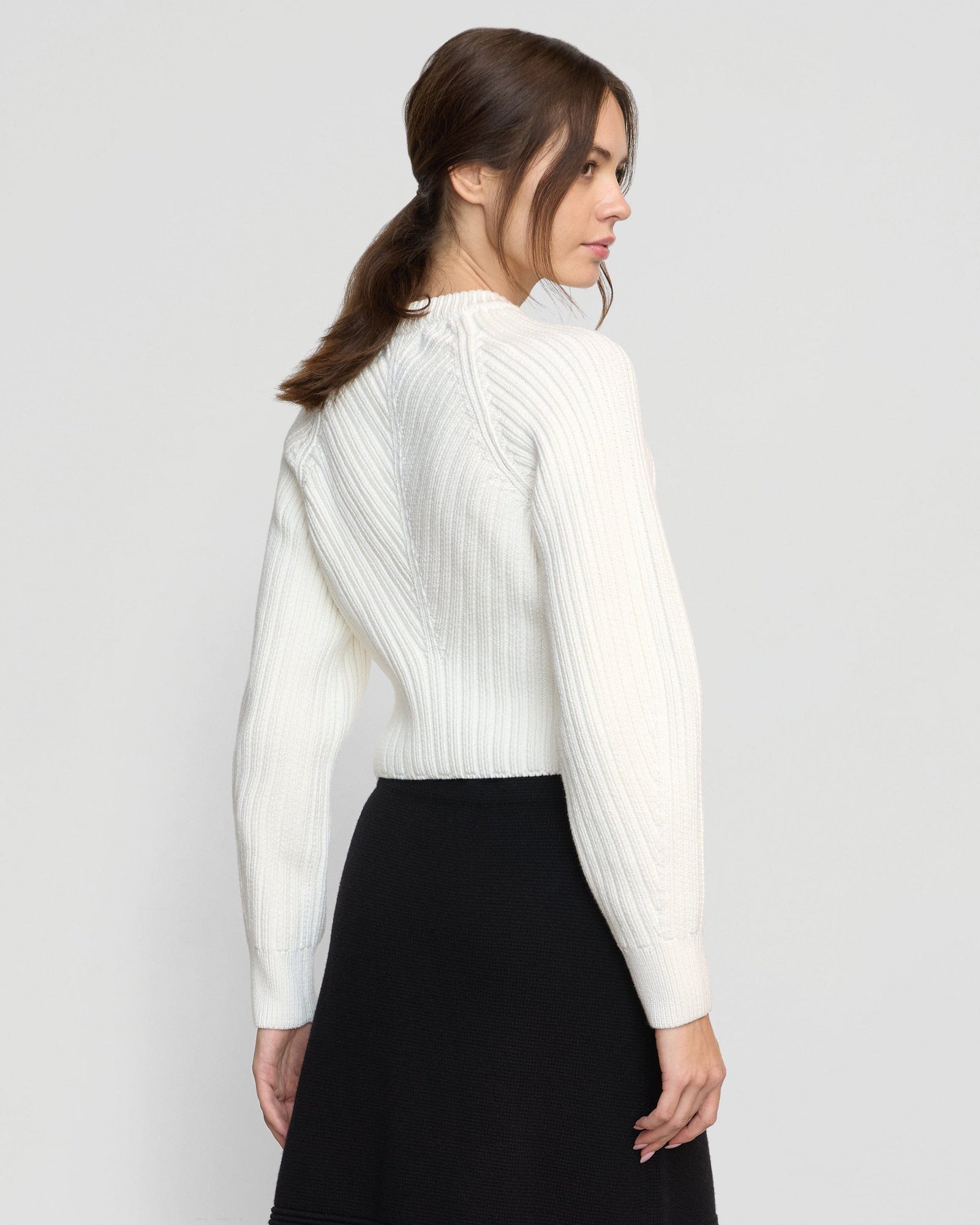Iona Organic Cotton Cropped Sweater | Cream