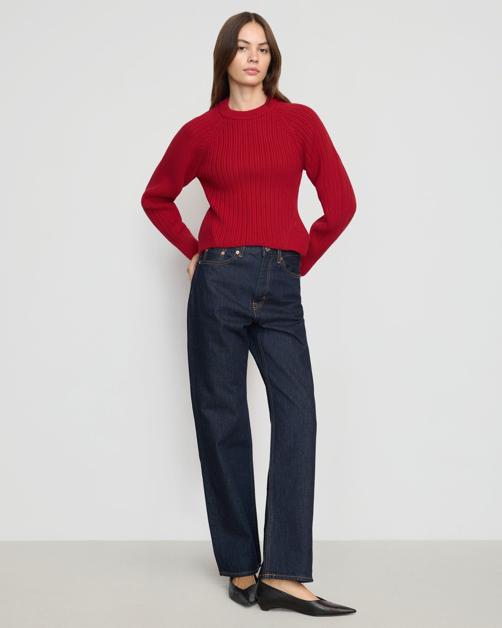 Iona Organic Cotton Cropped Sweater | Lacquer