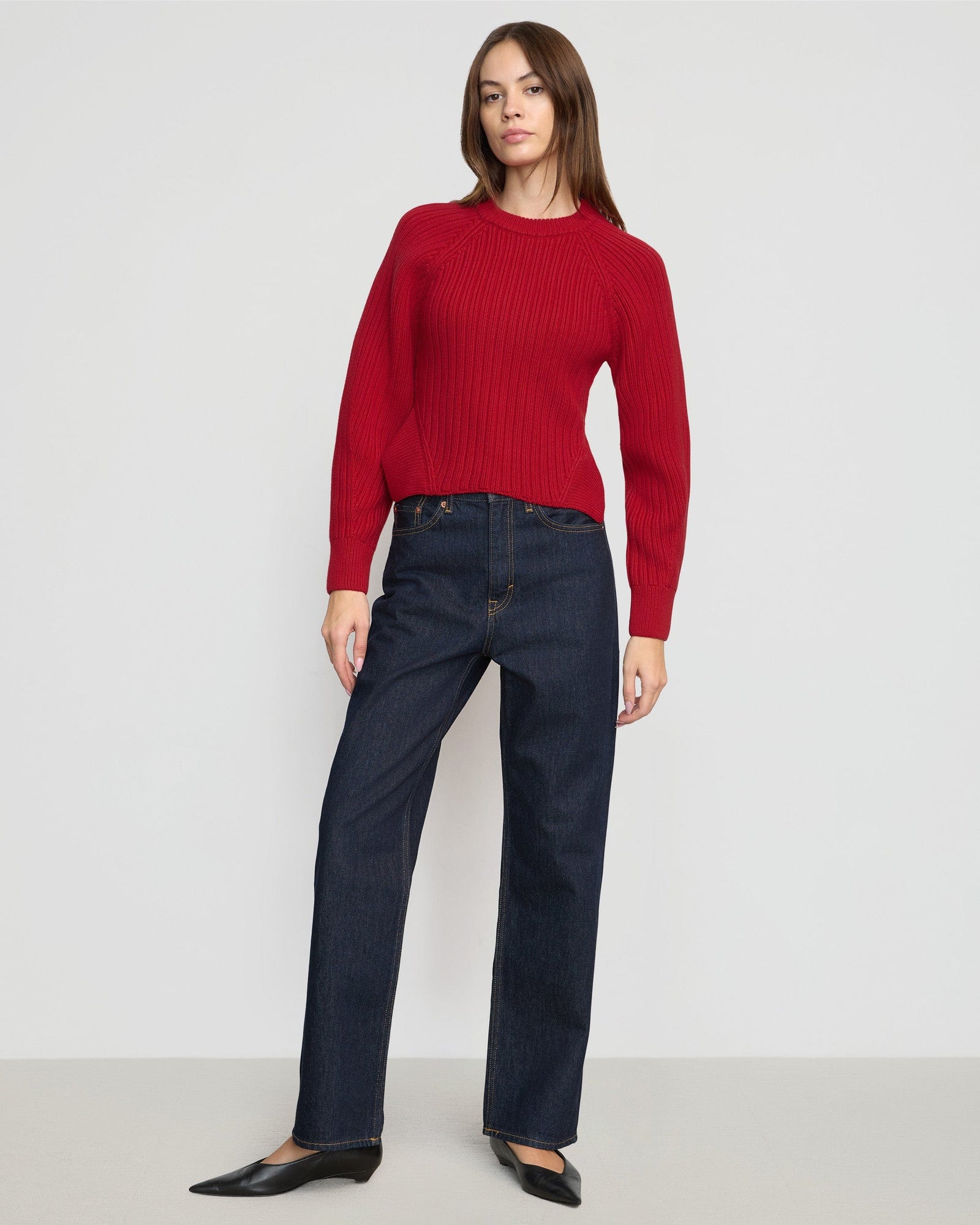 Iona Organic Cotton Cropped Sweater | Lacquer