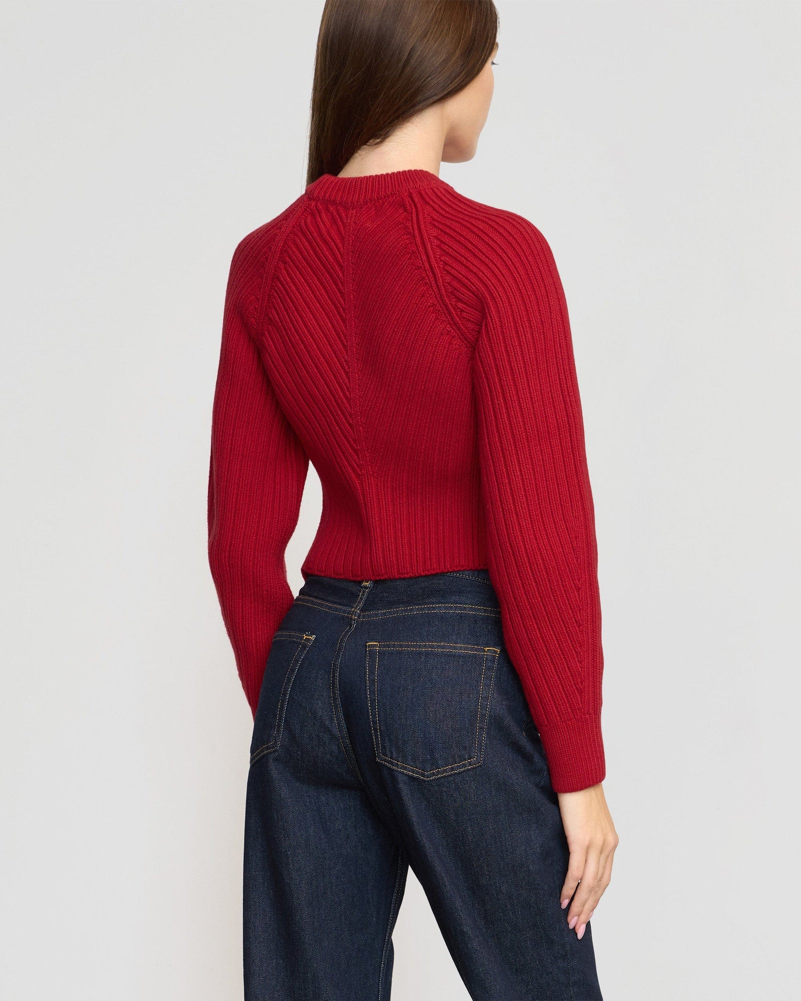 Iona Organic Cotton Cropped Sweater | Lacquer