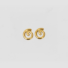 The Isla Spiral Stud Earrings | 18Kt Gold Vermeil