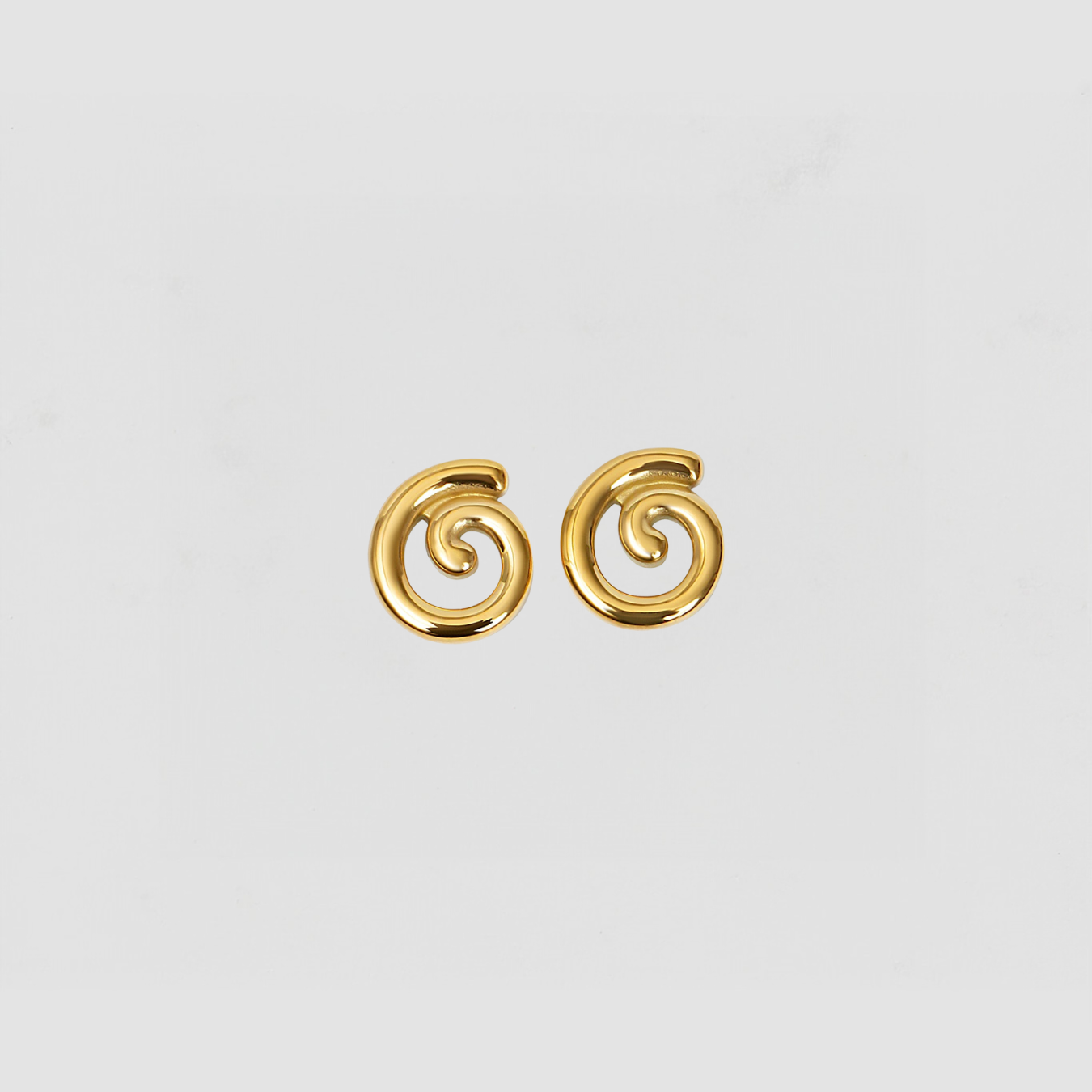 The Isla Spiral Stud Earrings | 18Kt Gold Vermeil
