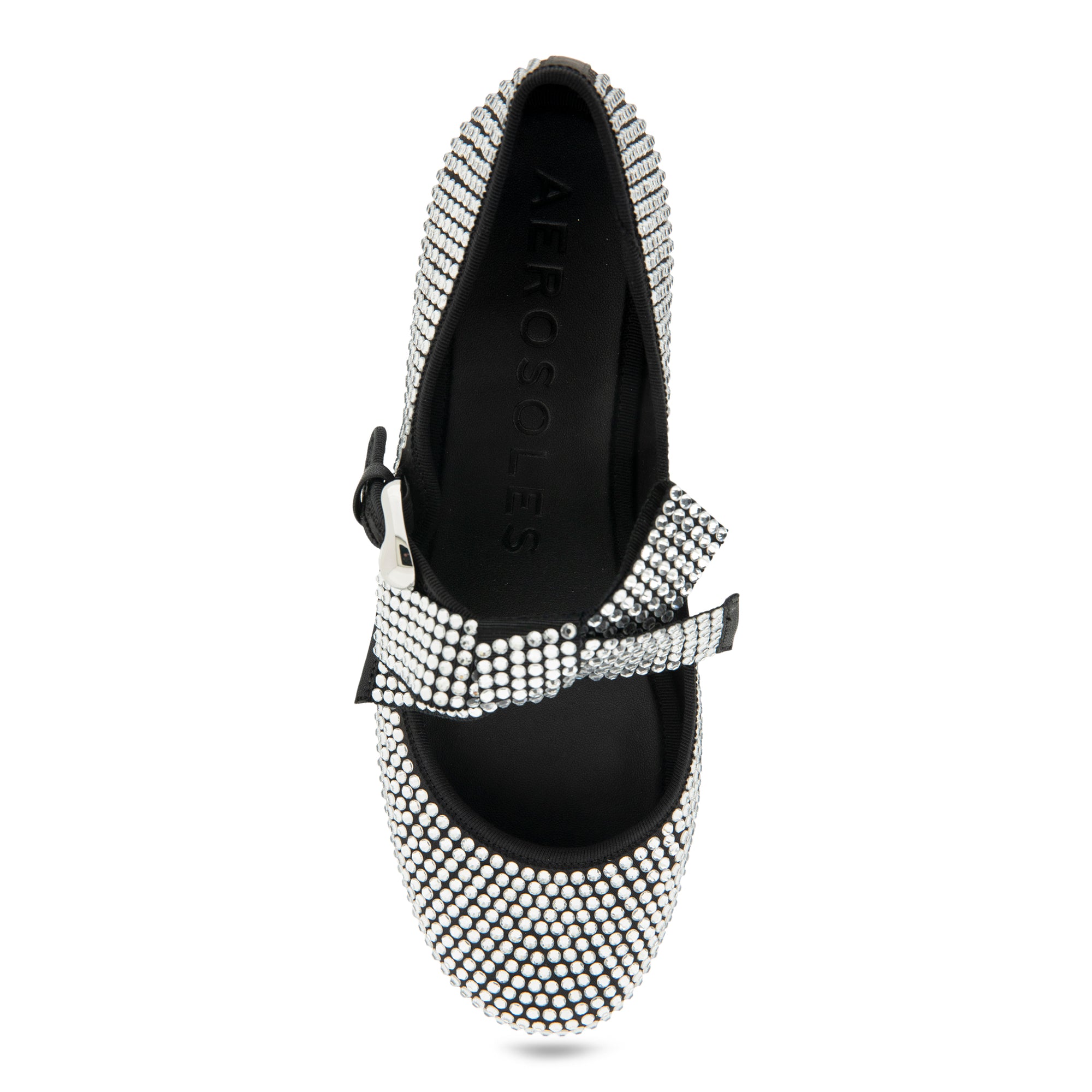 Poppy Casual Flat | Black Satin Polyester/Thermoplastic Elastomers