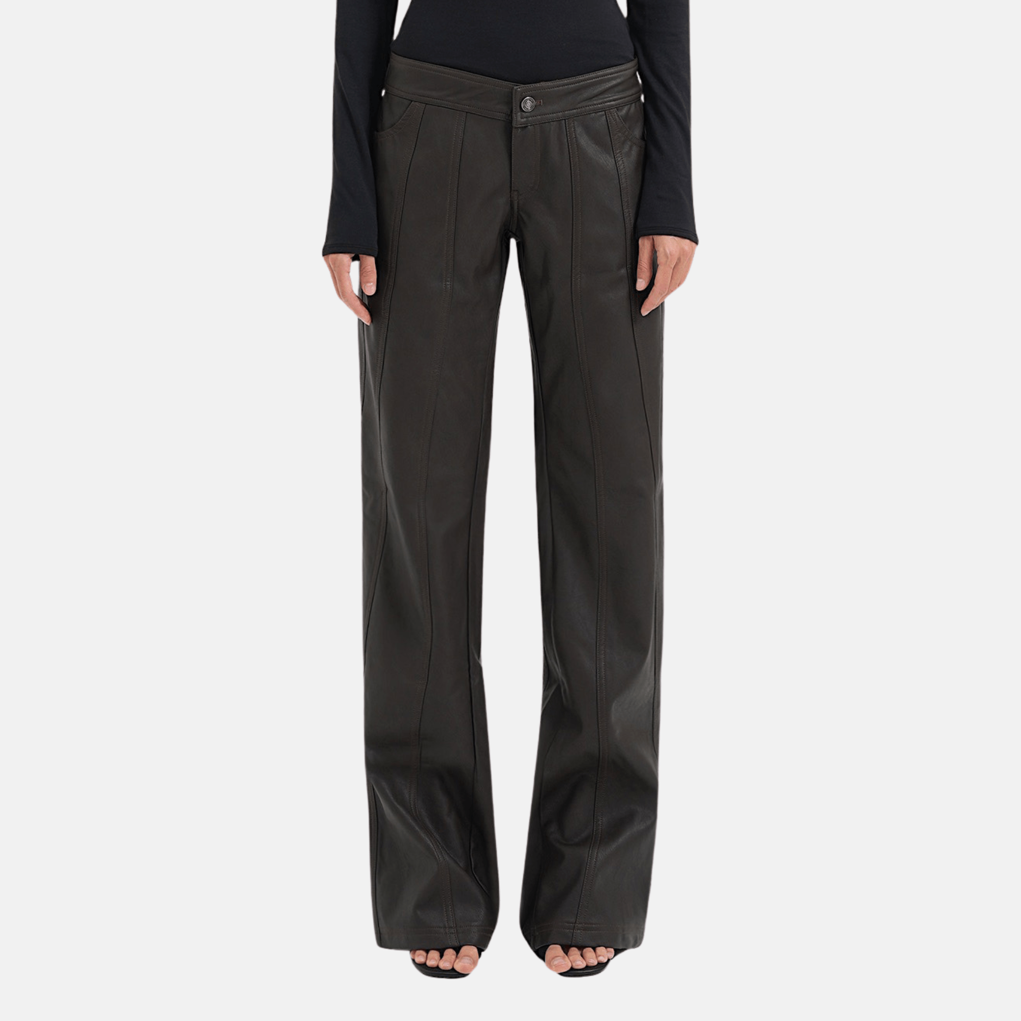 OW Collection JADE Low-Waist Pants Pants 121 - Black