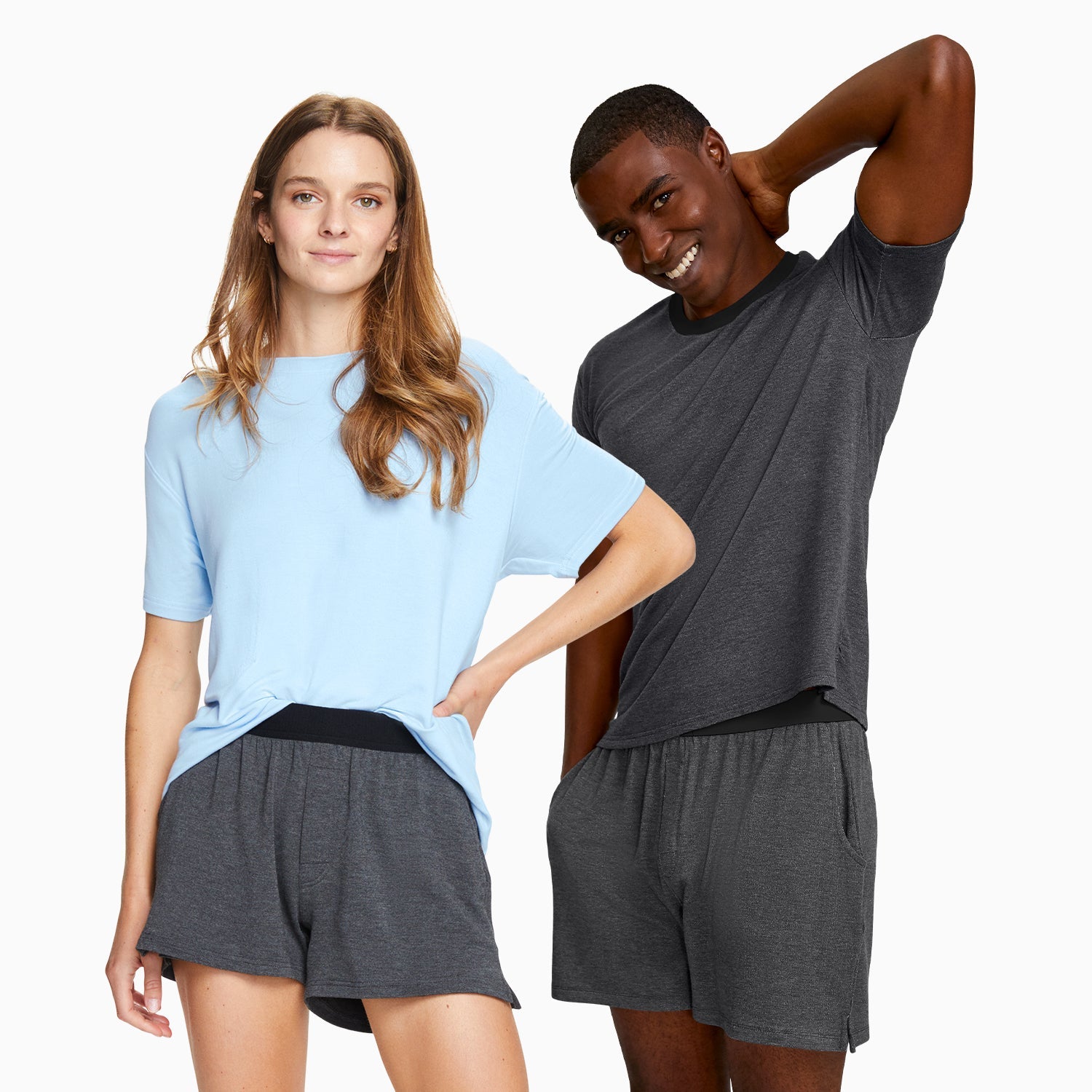 Modal French Terry House Shorts | Gray/Black