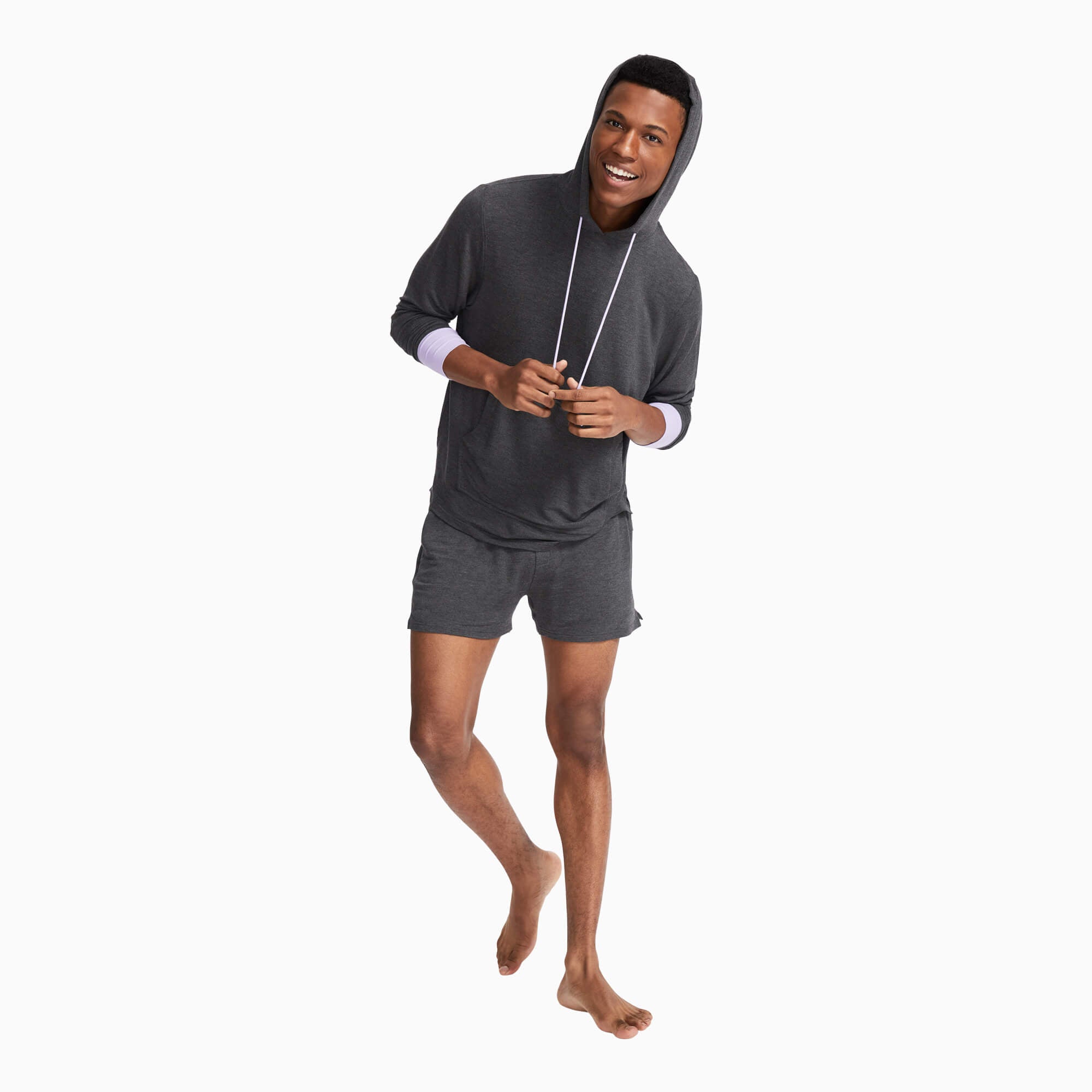 Modal French Terry House Shorts | Gray/Lavender