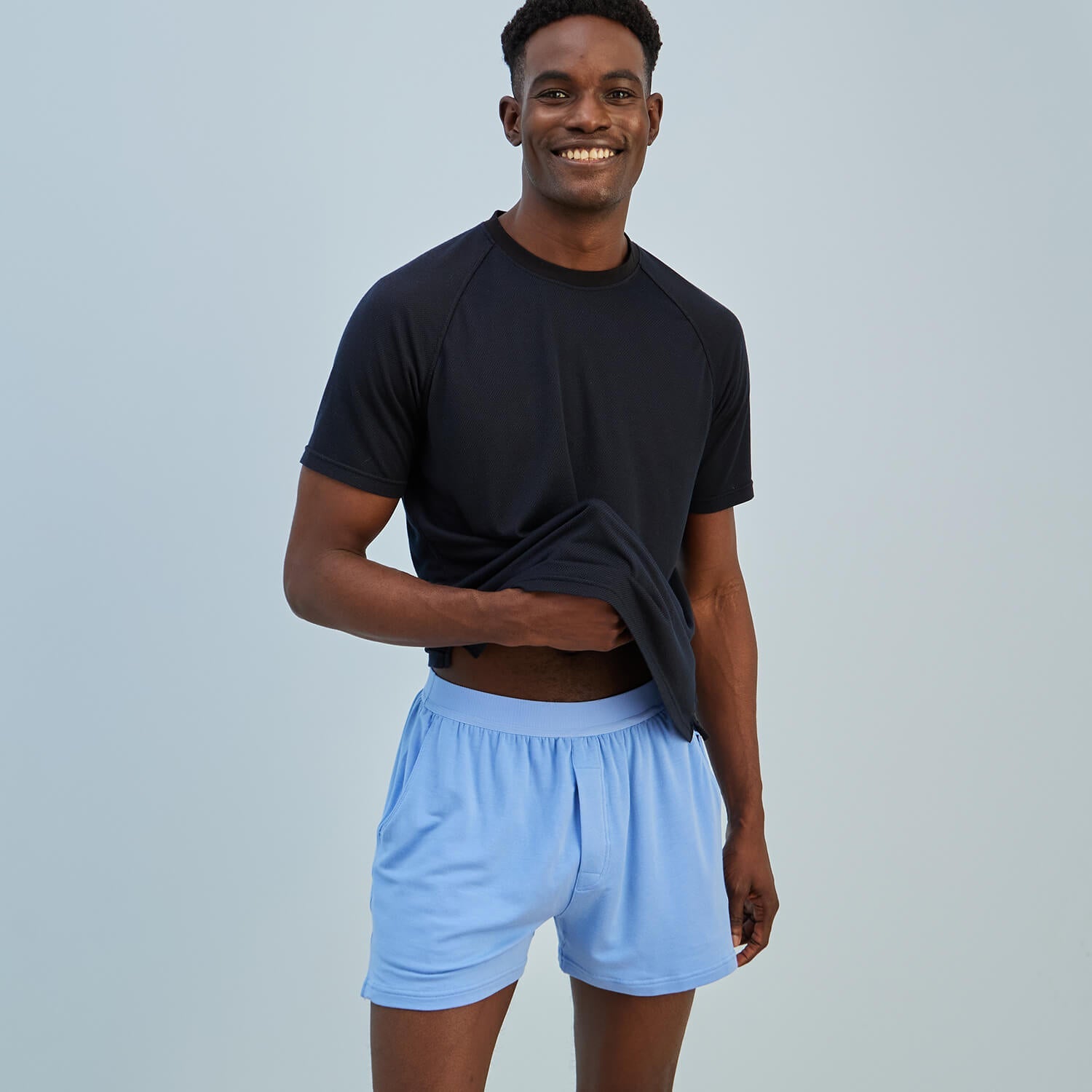 Modal Boxer Lounge Shorts | Boxers with Pockets | Glacier