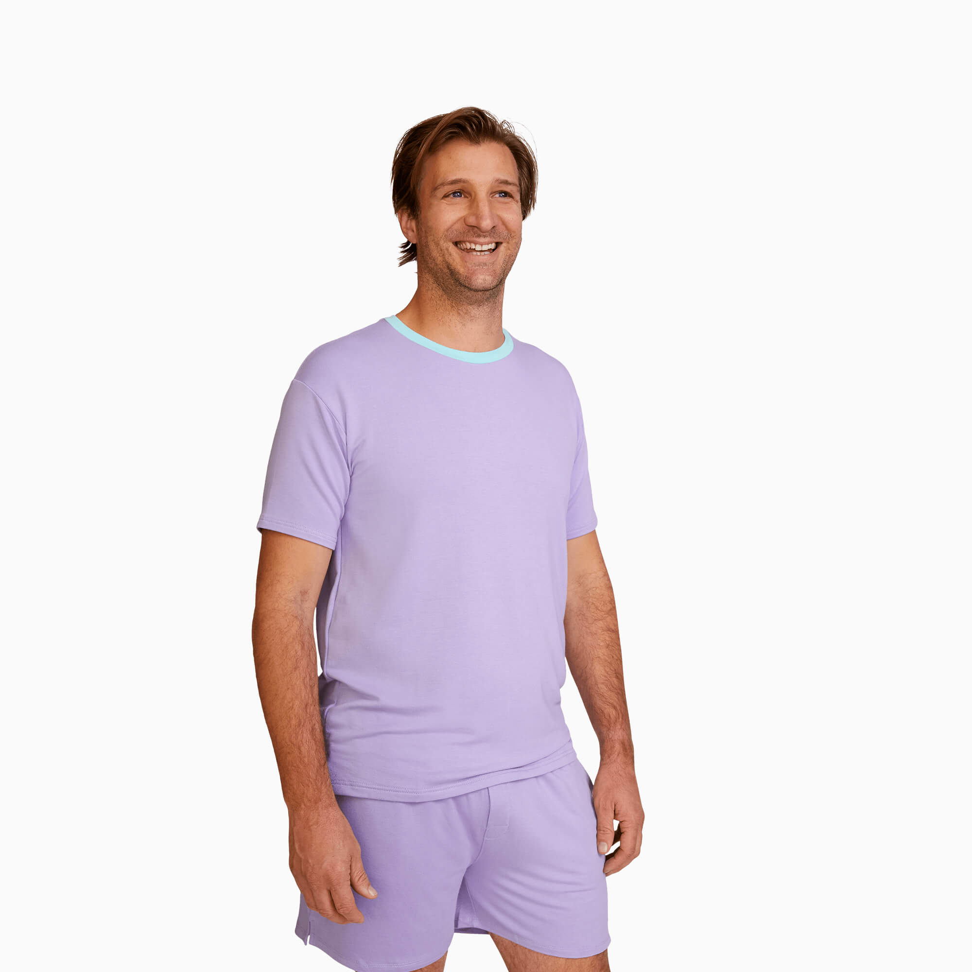 Modal Boxer Lounge Shorts | Boxers with Pockets | Lavender/Mint