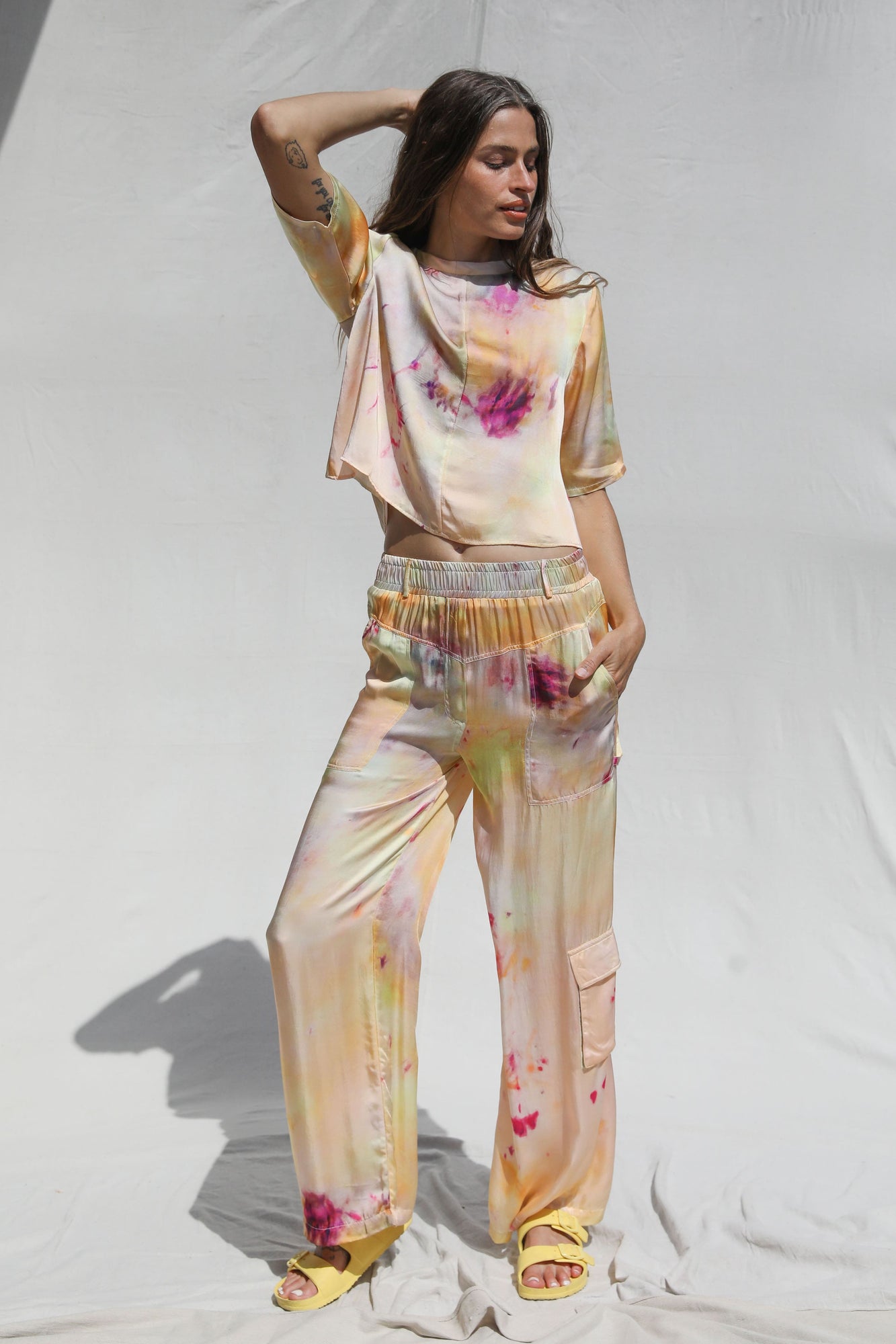 Happy Trails Cargo Pants | Ice Dye Sorbet