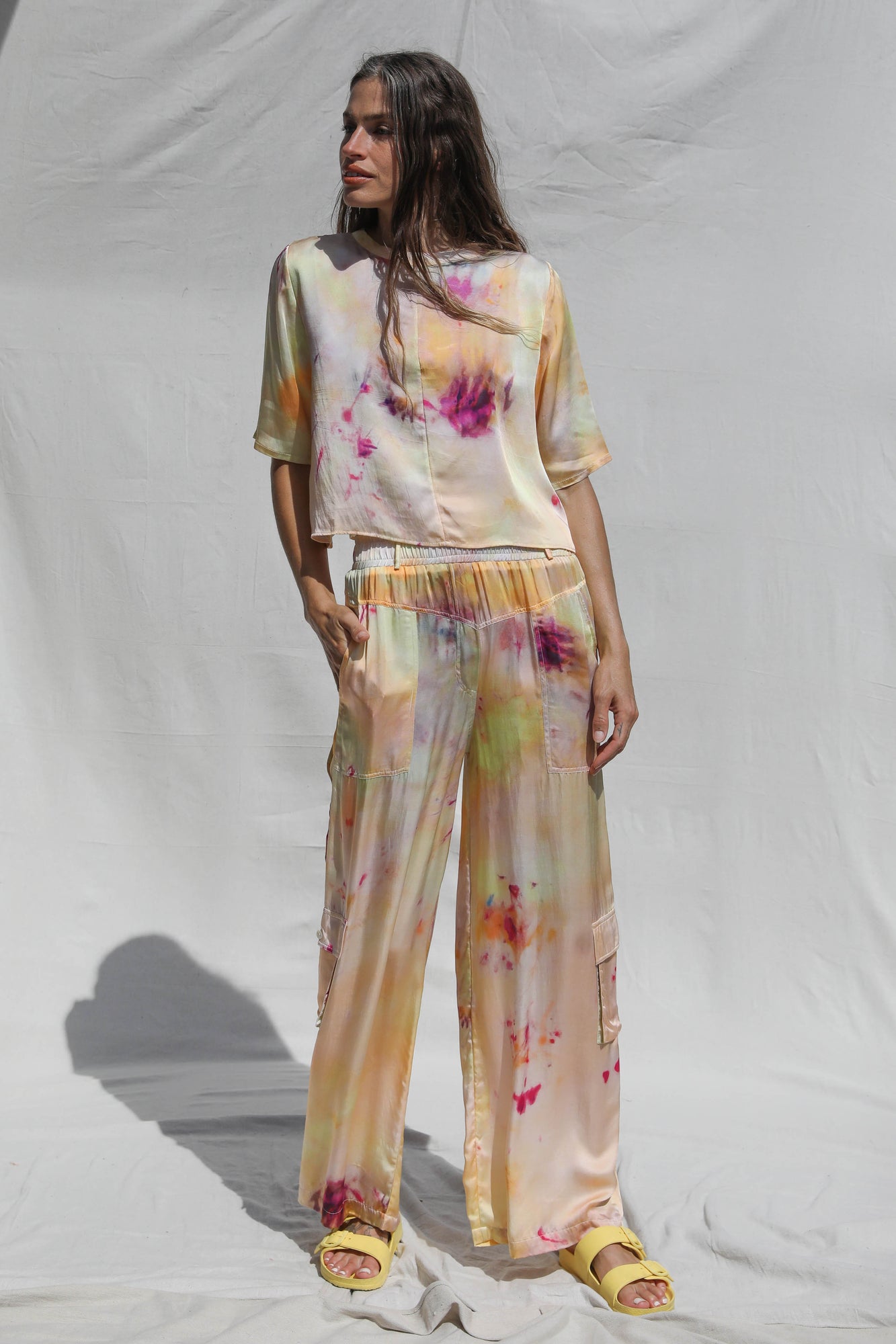Happy Trails Cargo Pants | Ice Dye Sorbet