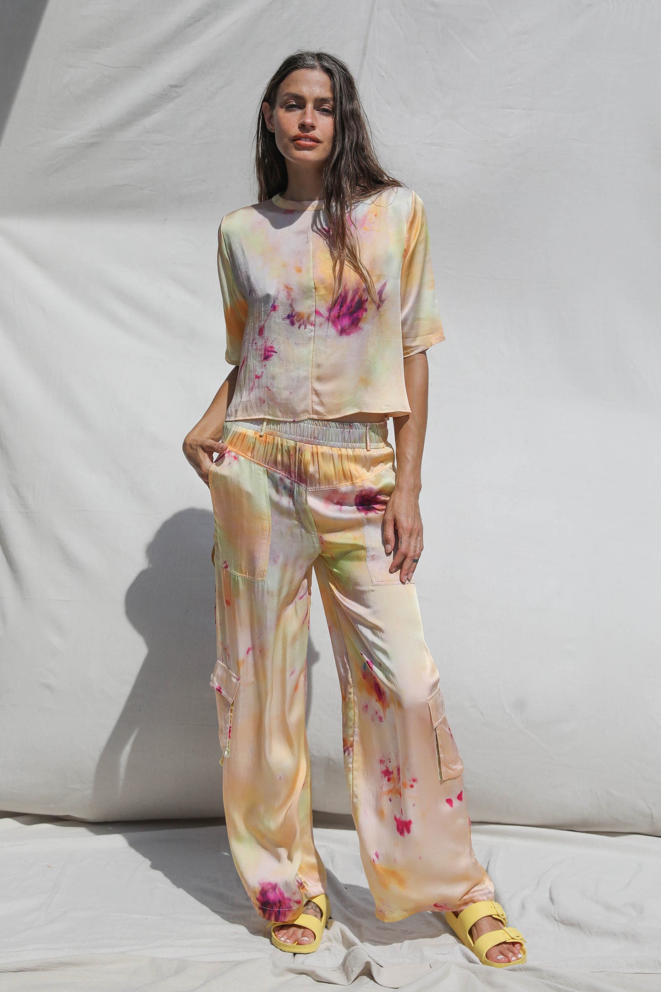 Happy Trails Cargo Pants | Ice Dye Sorbet