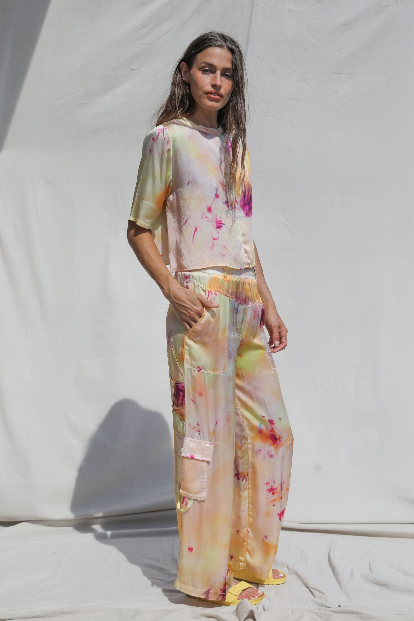 Happy Trails Cargo Pants | Ice Dye Sorbet